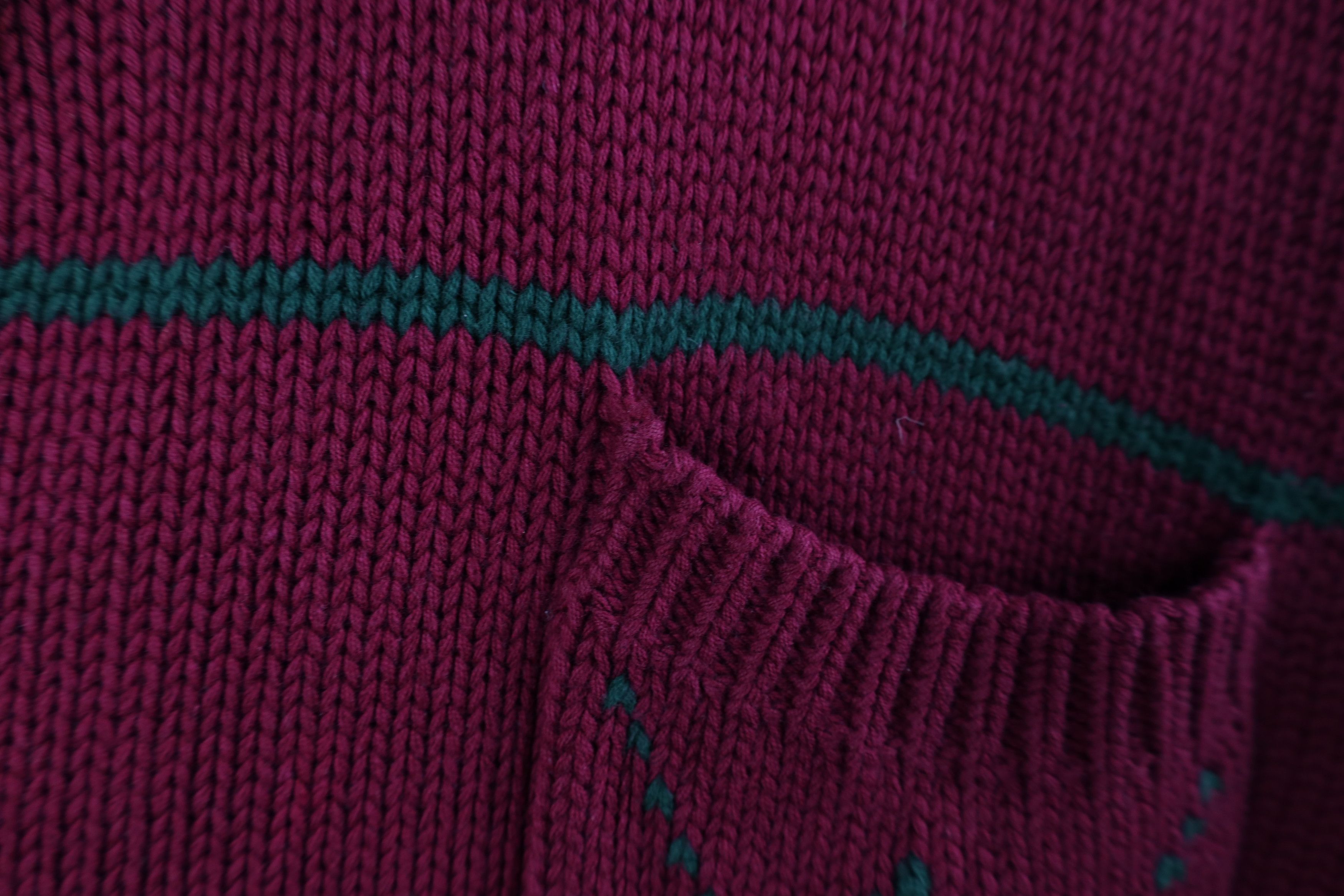 Vintage Vintage 70s Streetwear Argyle Diamond Knit Collared Sweater Size US M / EU 48-50 / 2 - 5 Thumbnail