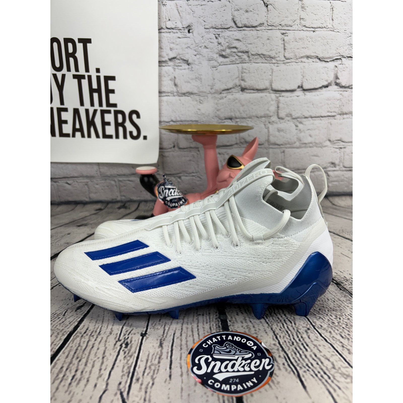Adidas Adidas Adizero Primeknit Football Cleats Mens 12.5 Blue Size US 12.5 / EU 45-46 - 3 Thumbnail
