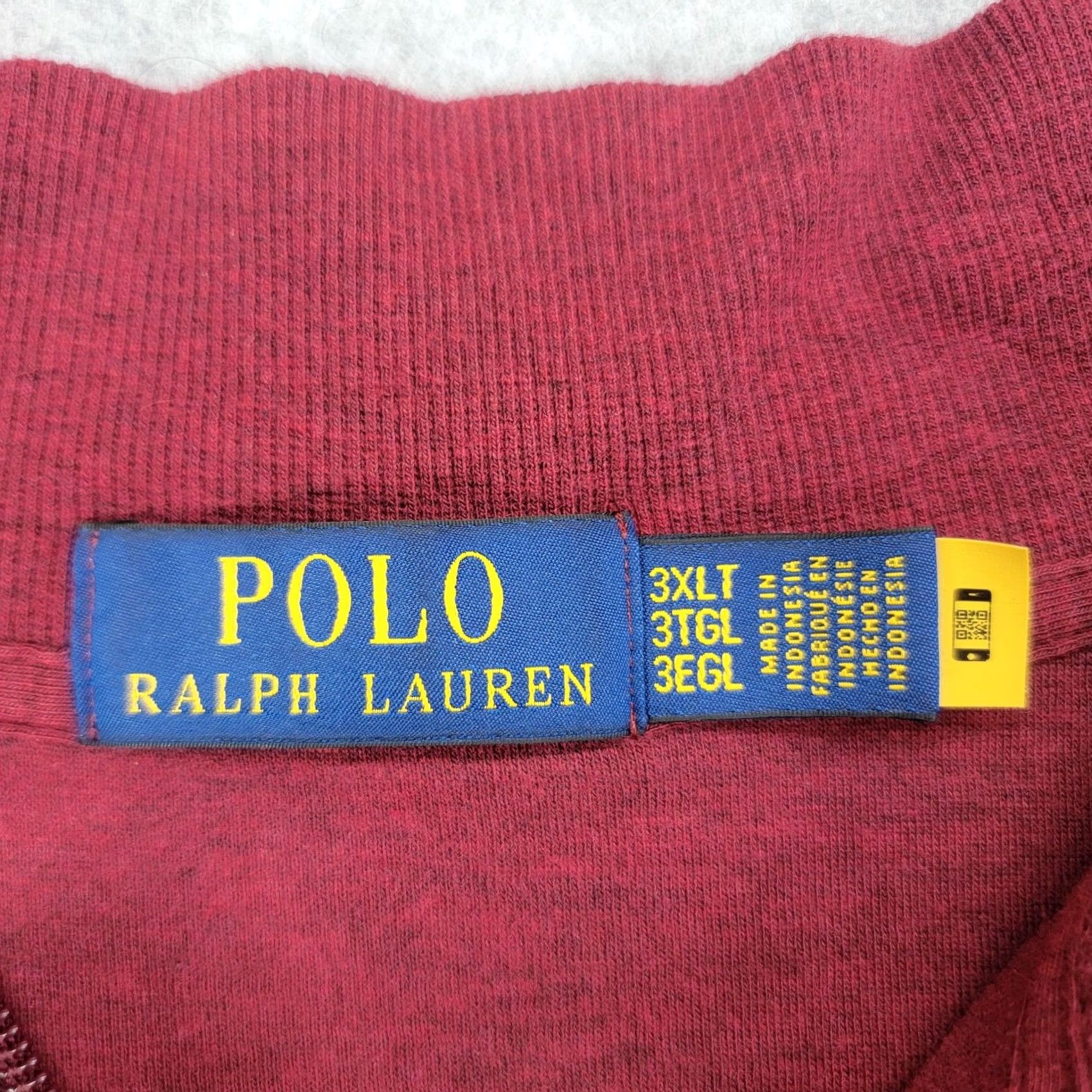 Polo Ralph Lauren Polo Ralph Lauren Sweater Mens 3XLT Red Mock Neck 1/4 Zip Pullover Logo Big Tall Size US XXL / EU 58 / 5 - 4 Thumbnail