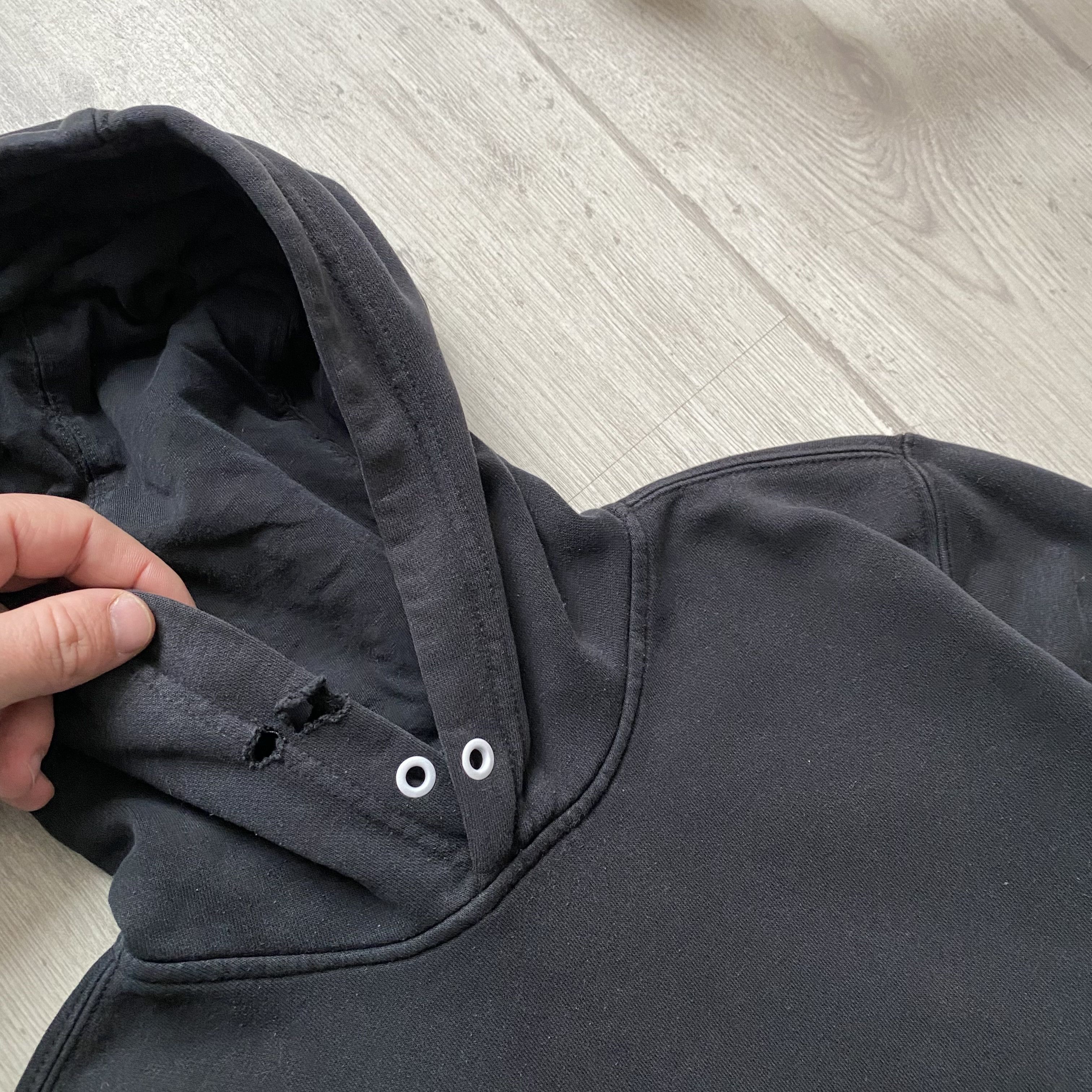 Nike TRASHED Nike Faded Vintage Hoodie Swoosh Logo Y2K Size US S / EU 44-46 / 1 - 4 Thumbnail