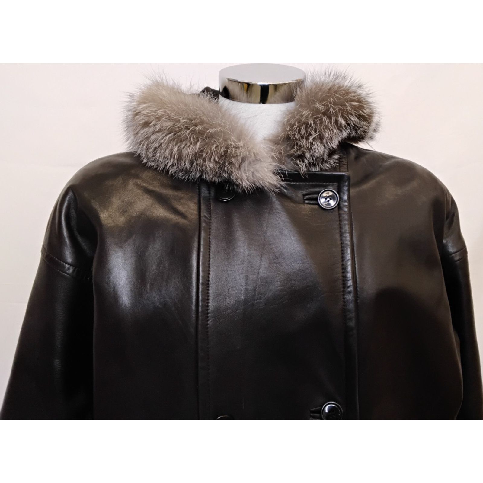 Other Overland Outfitters Leather Overcoat Men's L Real Fox Fur Size US L / EU 52-54 / 3 - 3 Thumbnail