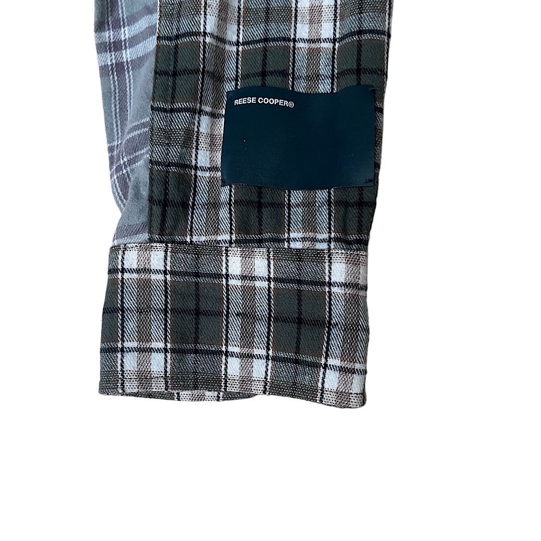 Reese Cooper ($400 Retail) Cropped Split Flannel Shirt In Green Size US S / EU 44-46 / 1 - 6 Thumbnail
