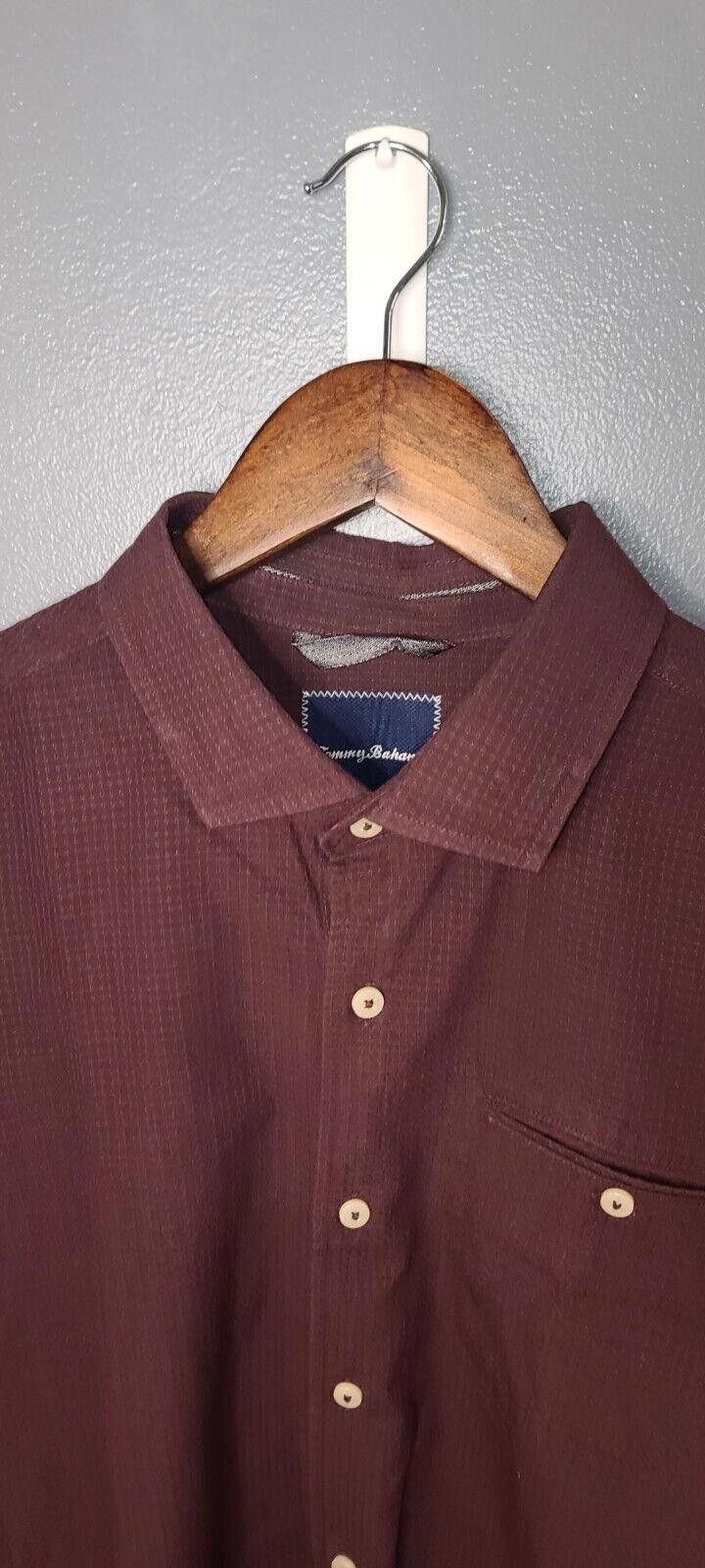 Tommy Bahama Tommy Bahama Shirt Mens Large Maroon Button Up Silk Wool Size US L / EU 52-54 / 3 - 3 Thumbnail