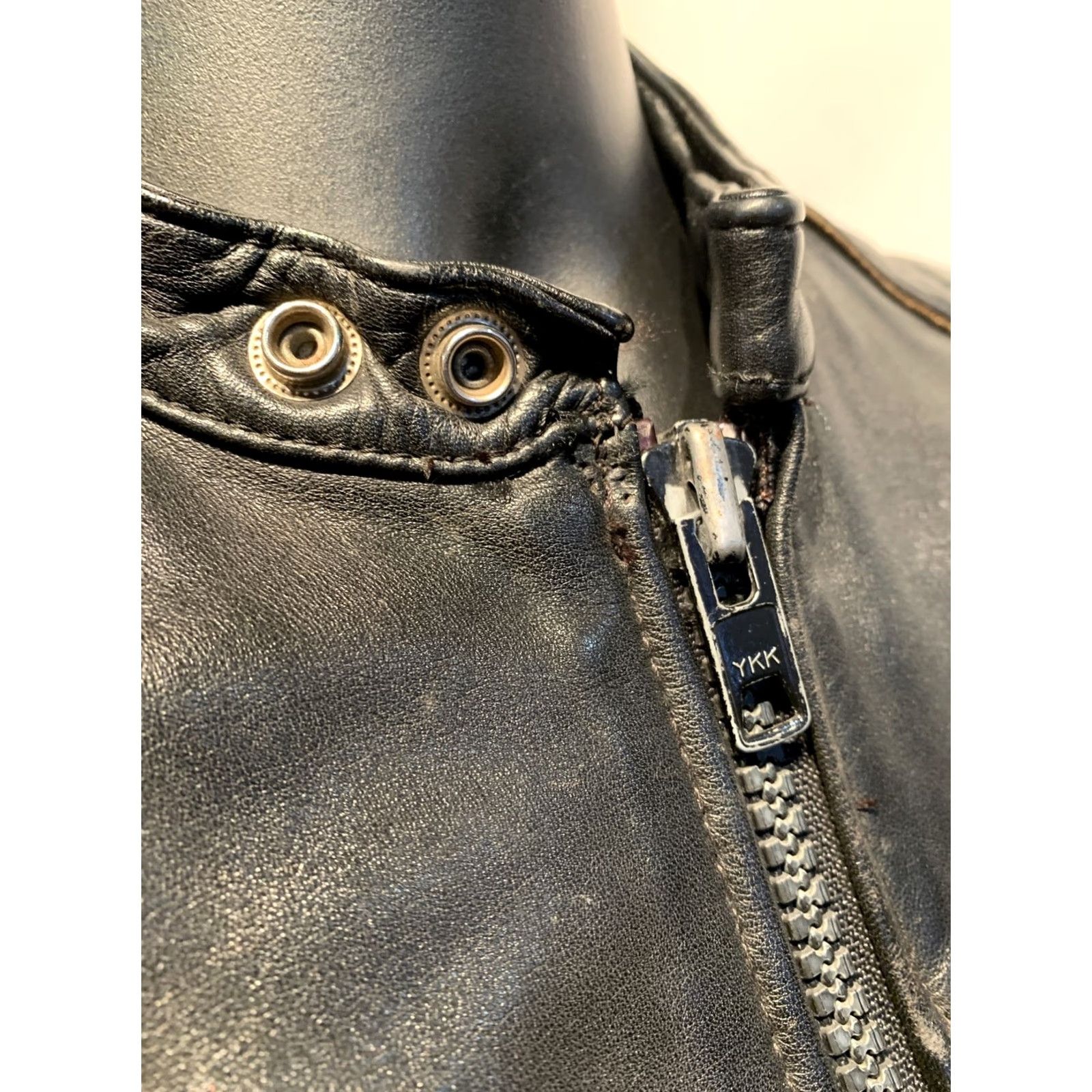 ESPIRIT VINTAGE Espirit Motorcycle Jacket Cafe Racer Mens 40 Leather Padded Quilted Black Coat Size US XXS / EU 40 - 5 Thumbnail
