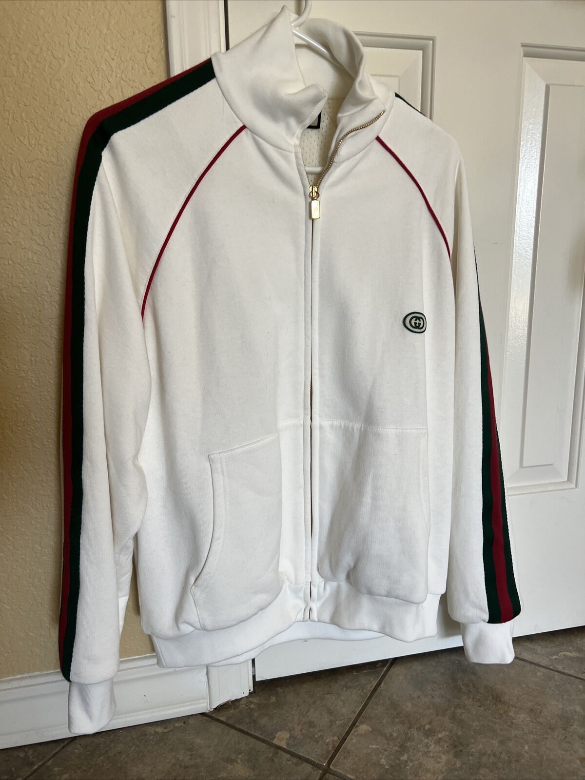 image of Gucci White Sports Jacket Oversize Size S, Men's