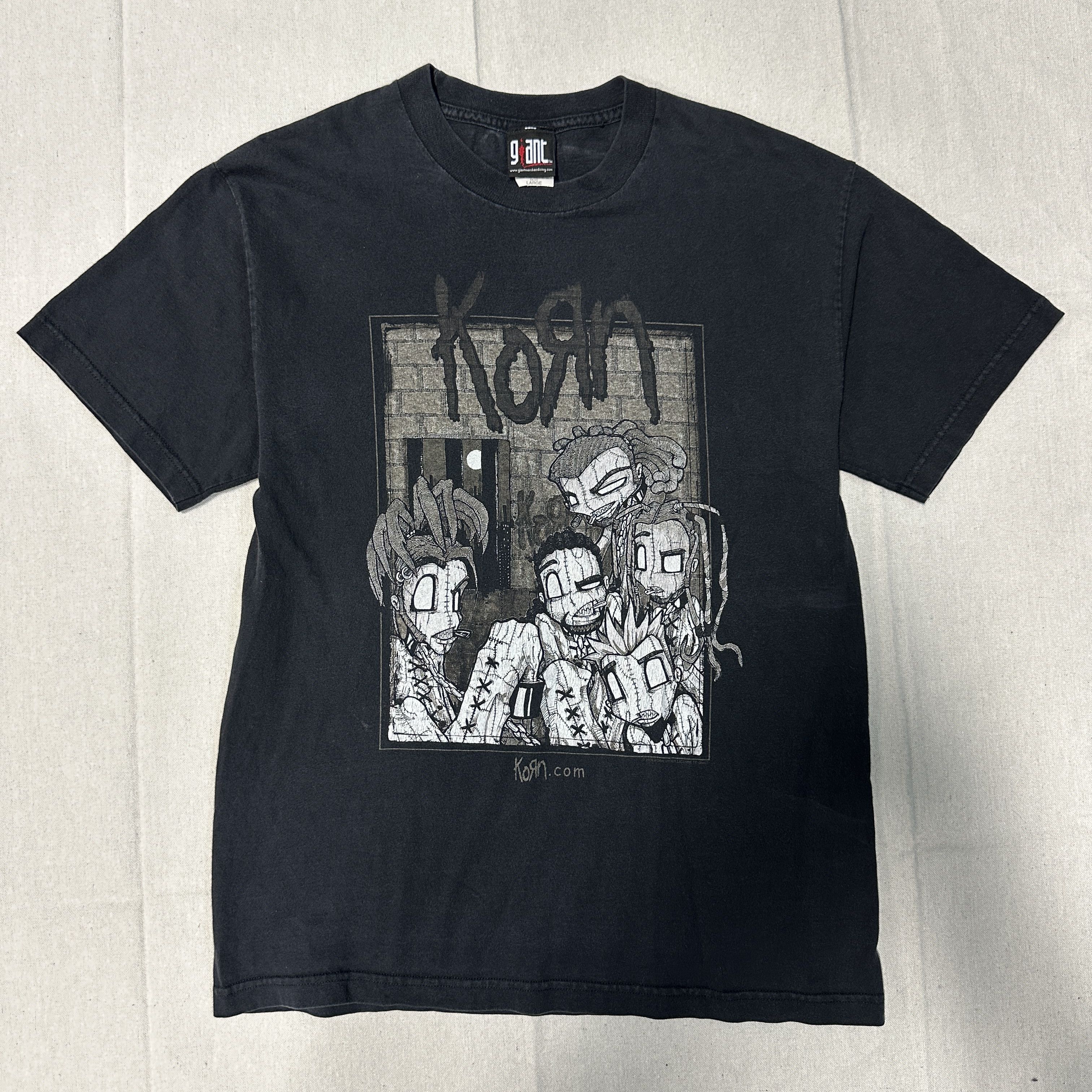 Giant Vintage Korn Cartoon Graphic Tour T-Shirt Size Large 90s Size US L / EU 52-54 / 3 - 1 Thumbnail