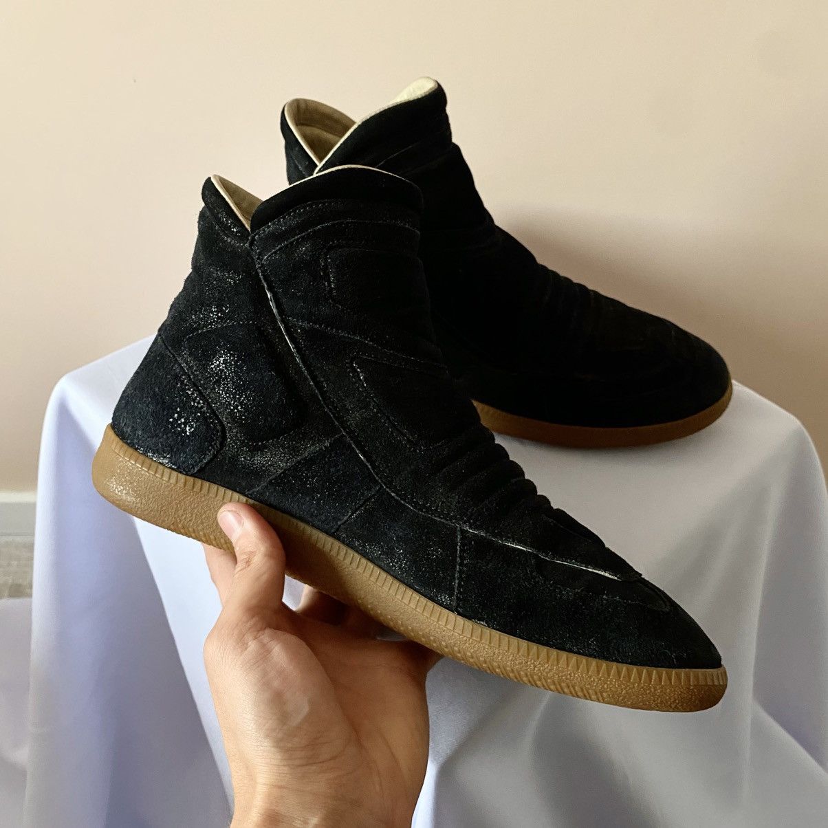 Maison Margiela Maison Margiela SS09 Moto Biker Suede Black Sneakers Shoes Size US 9 / EU 42 - 7 Thumbnail