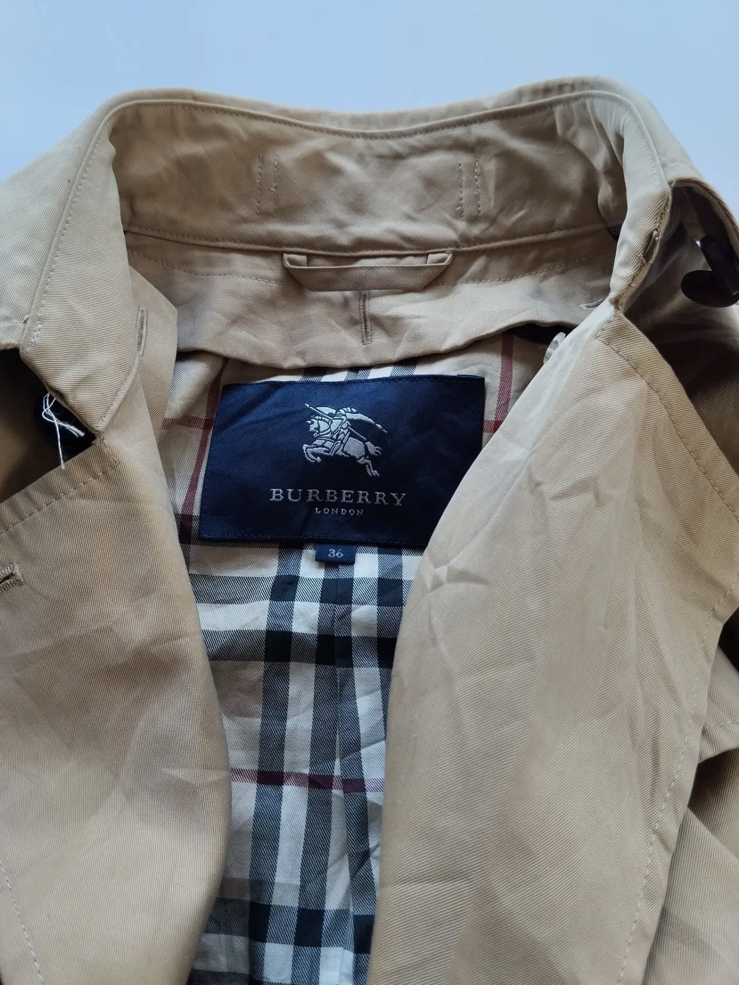 Burberry BEIGE BROWN burberry trench coat Size US XXS / EU 40 - 3 Thumbnail