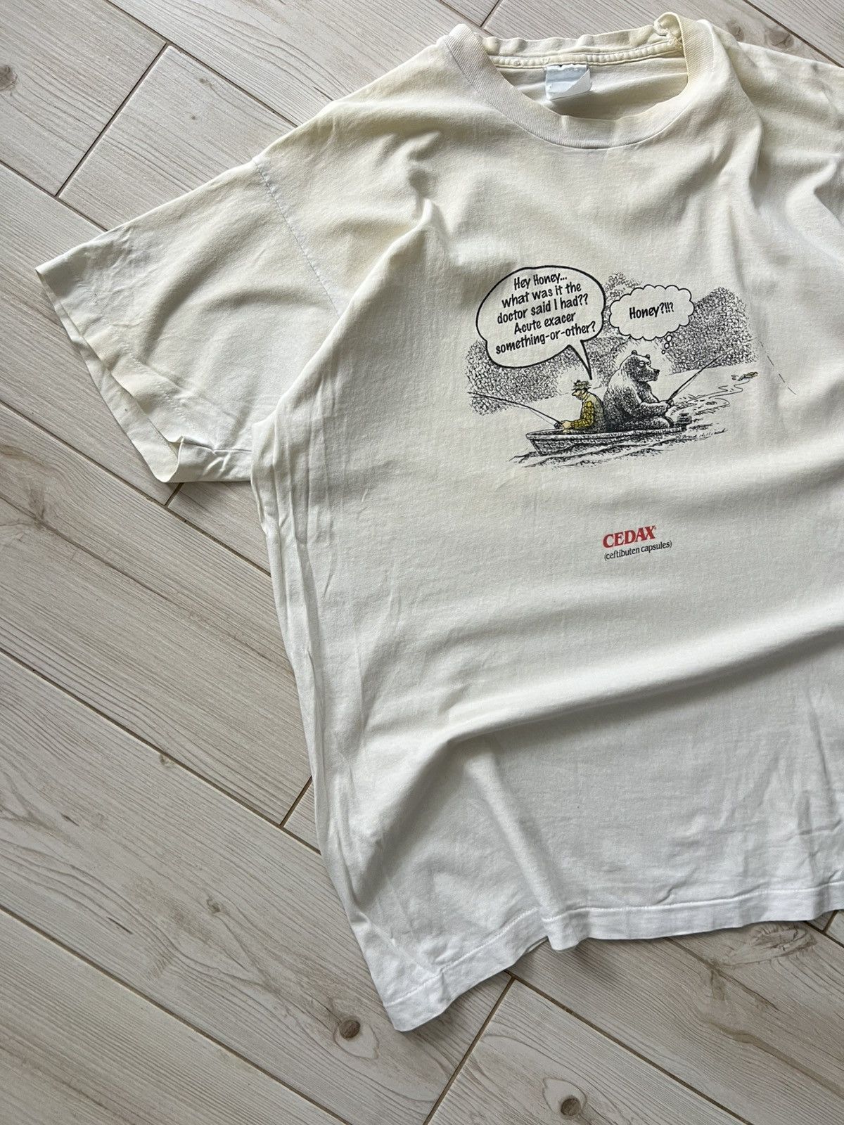 Band Tees Vintage 90s Cedax Antibiotic Drug Promo Single Stitch Tee Size US XL / EU 56 / 4 - 6 Thumbnail