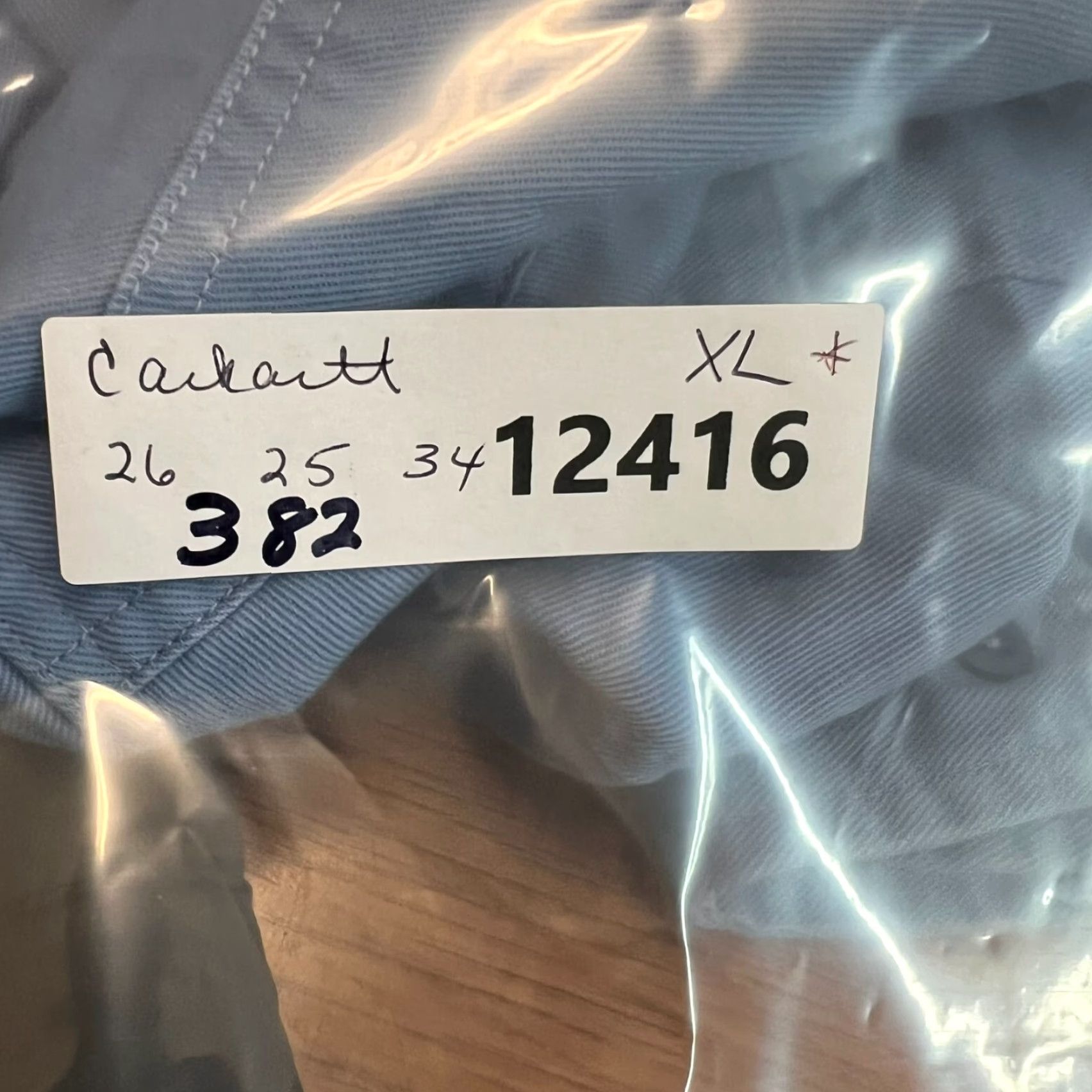 Carhartt Carhartt Button-Up Shirt Fr City Utilities XL Blue Cotton Twill Long Sleeve Fire-Resistant Workwear Size US XL / EU 56 / 4 - 8 Thumbnail