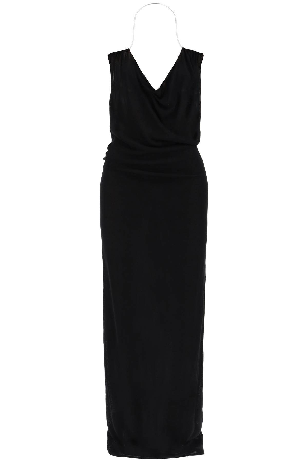 image of Christopher Esber "long Knit Necklace Dress In in Nero, Women's (Size Small)