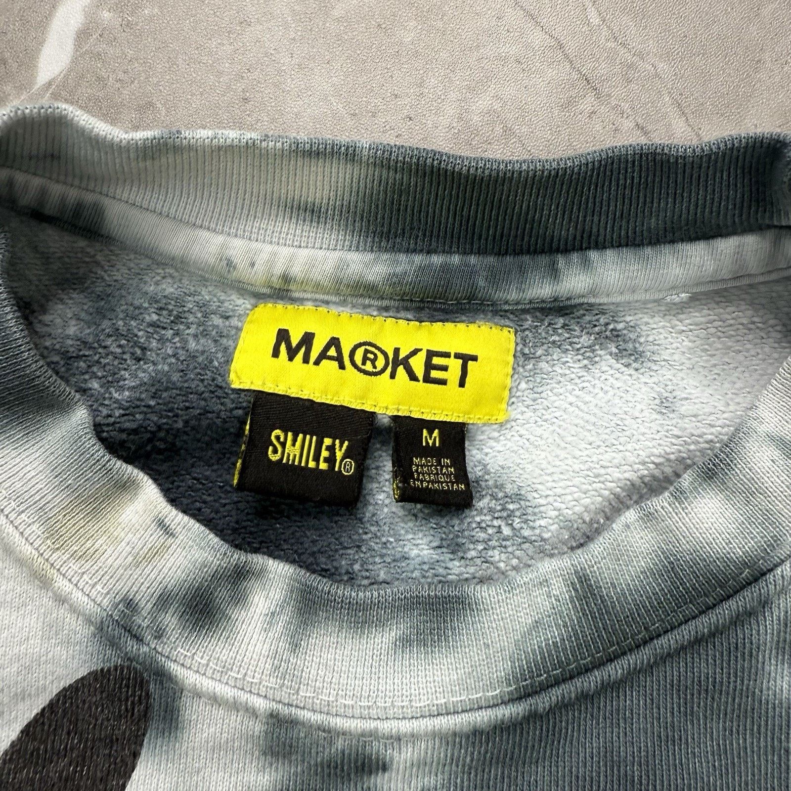 Market Market Smiley Sweatshirt Mens M Medium Shibori Dye Crewneck Size US M / EU 48-50 / 2 - 4 Thumbnail