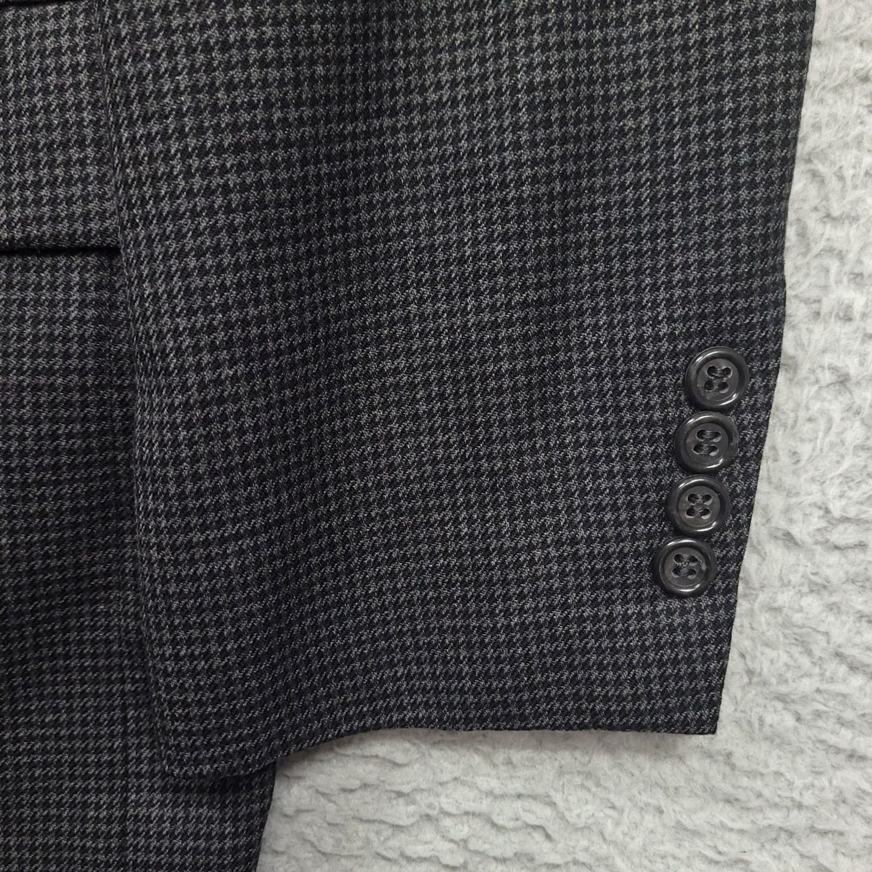 Brooks Brothers Brooks Brothers Blazer Mens 40 Wool Houndstooth Sport Coat Jacket Classic Gray 2-Button Notch Lapel Vintage? No Size 40R - 4 Thumbnail