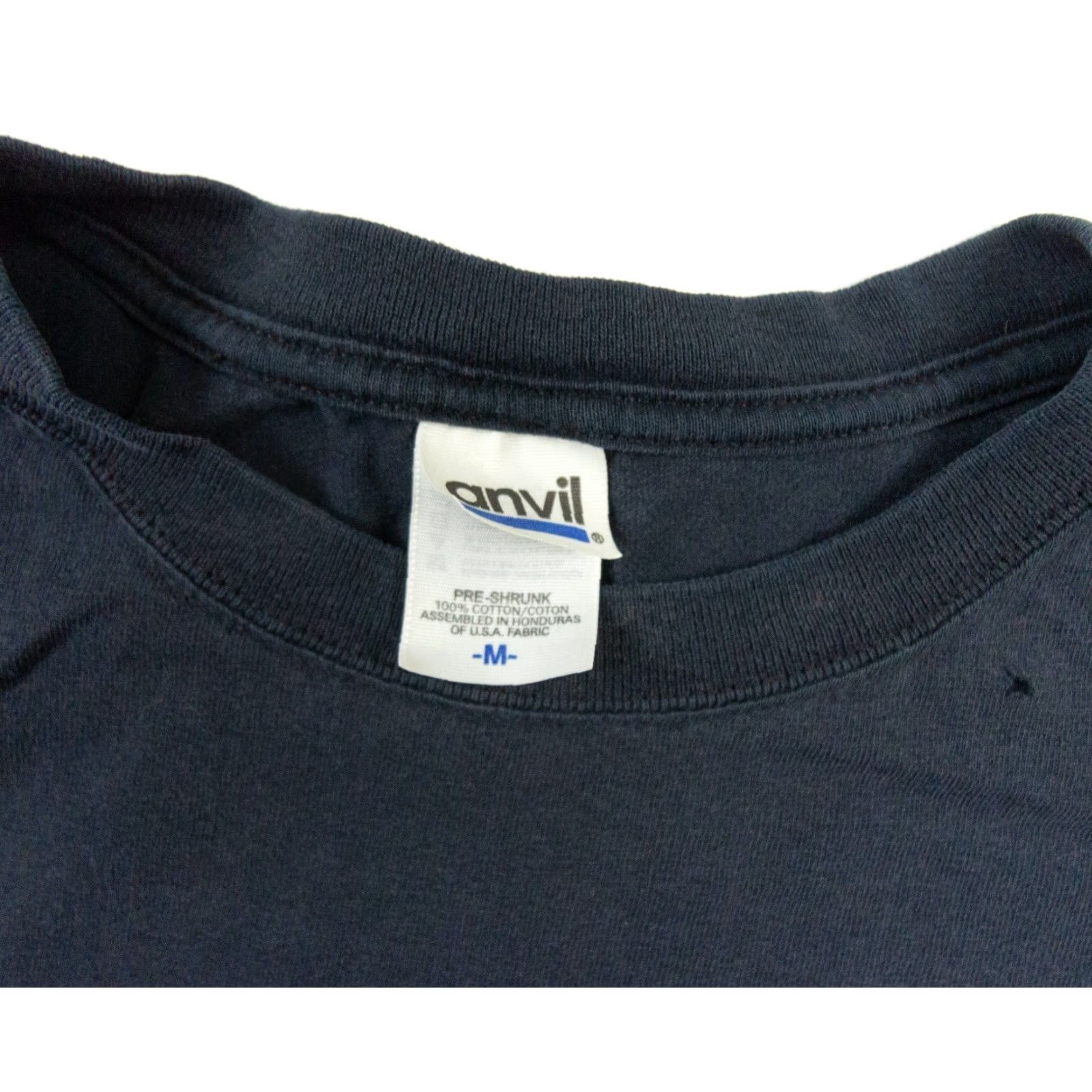 Anvil VINTAGE AC/DC Shirt Mens Medium Black Rock Band Tee Adult Sized M Cotton Knit Short Sleeve Crew Neck Logo Graphic 1980s 90s Mens Size US M / EU 48-50 / 2 - 7 Thumbnail