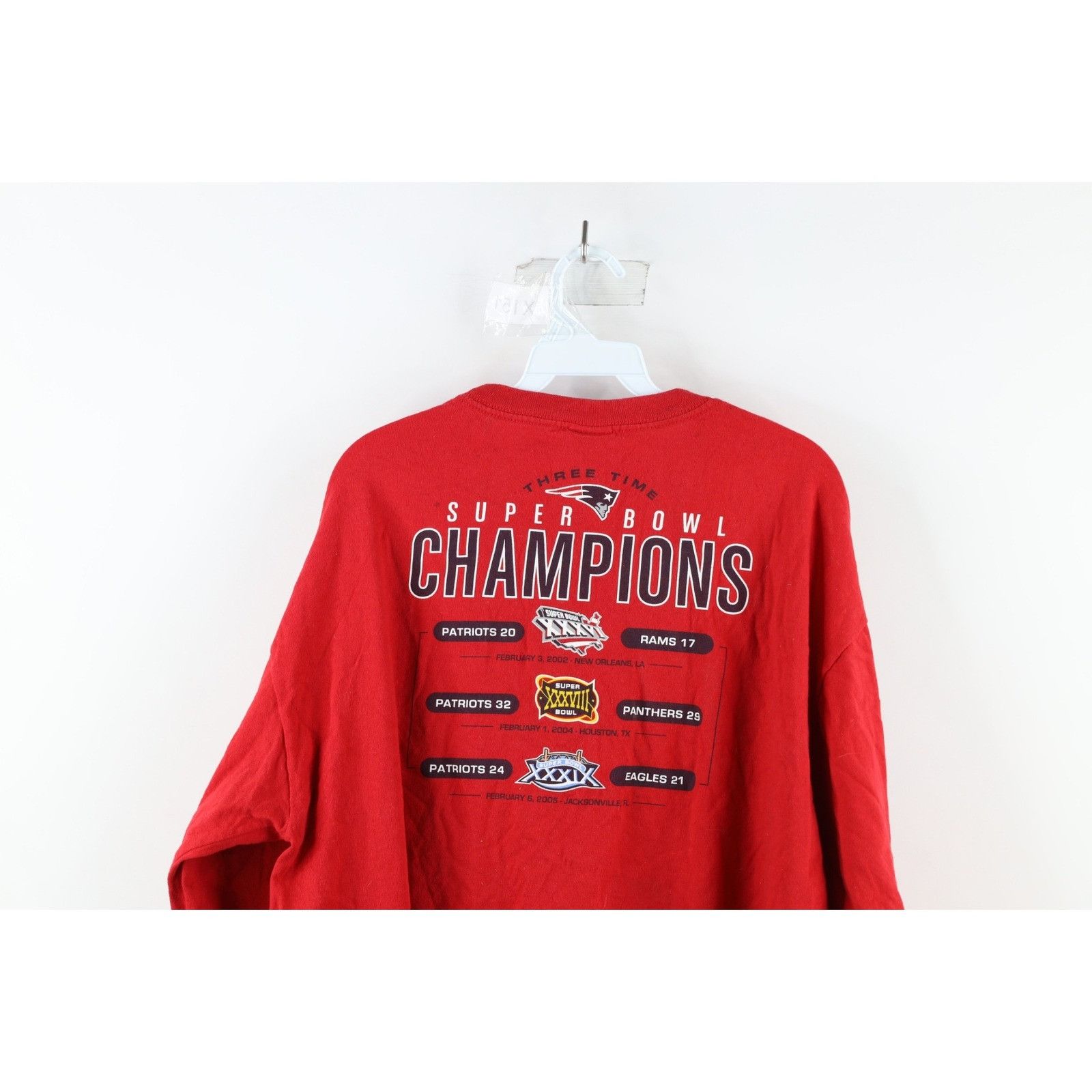 Reebok Vintage Y2K 2004 Reebok New England Patriots T-Shirt Size US L / EU 52-54 / 3 - 13 Thumbnail