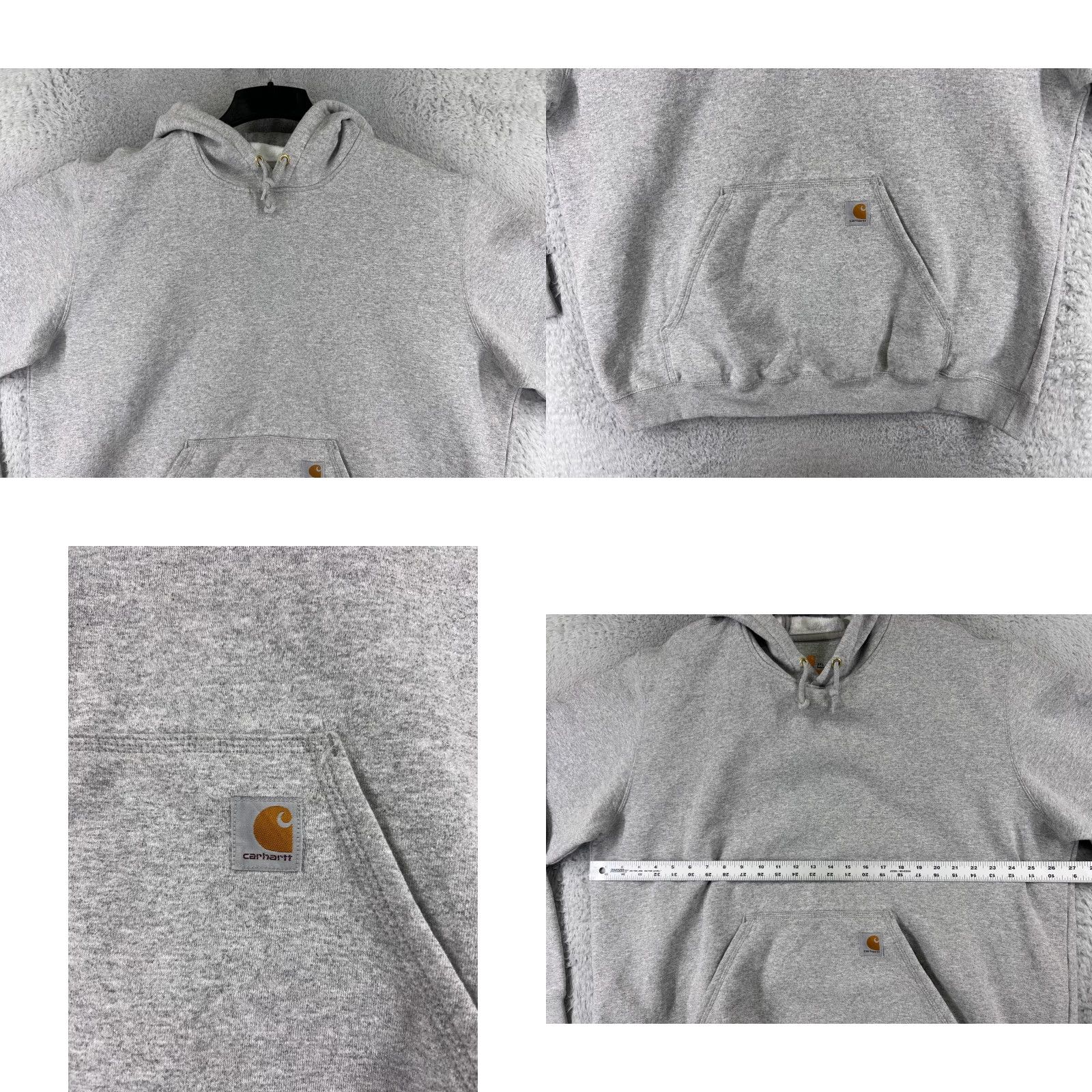 Carhartt Carhatt Hoodie Mens 2XL Gray Pullover Sweatshirt Cotton Blend Pocket K121 Size US XXL / EU 58 / 5 - 8 Thumbnail
