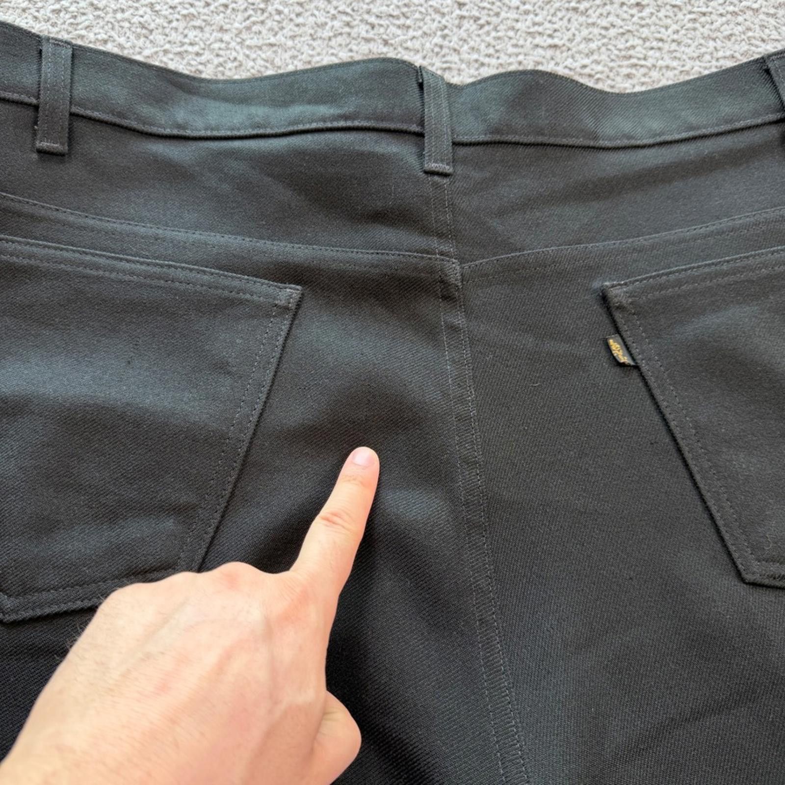 Levi's Vintage 90s Levis 601 Black Bootcut Pants Mens 40x30 Western Size 48R - 9 Thumbnail