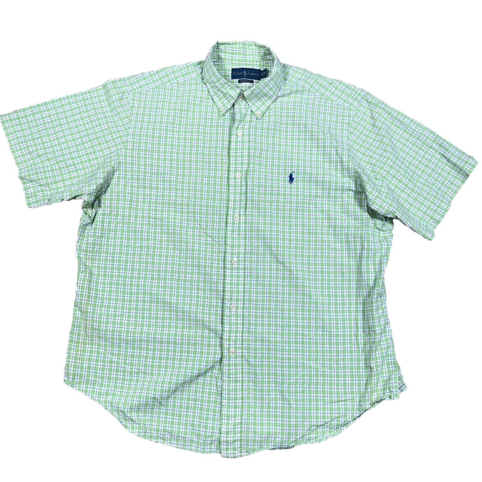Ralph Lauren Ralph Lauren Shirt Men XL Green Plaid Button-Up Classic Fit Camp Poplin Size US XL / EU 56 / 4 - 2 Thumbnail