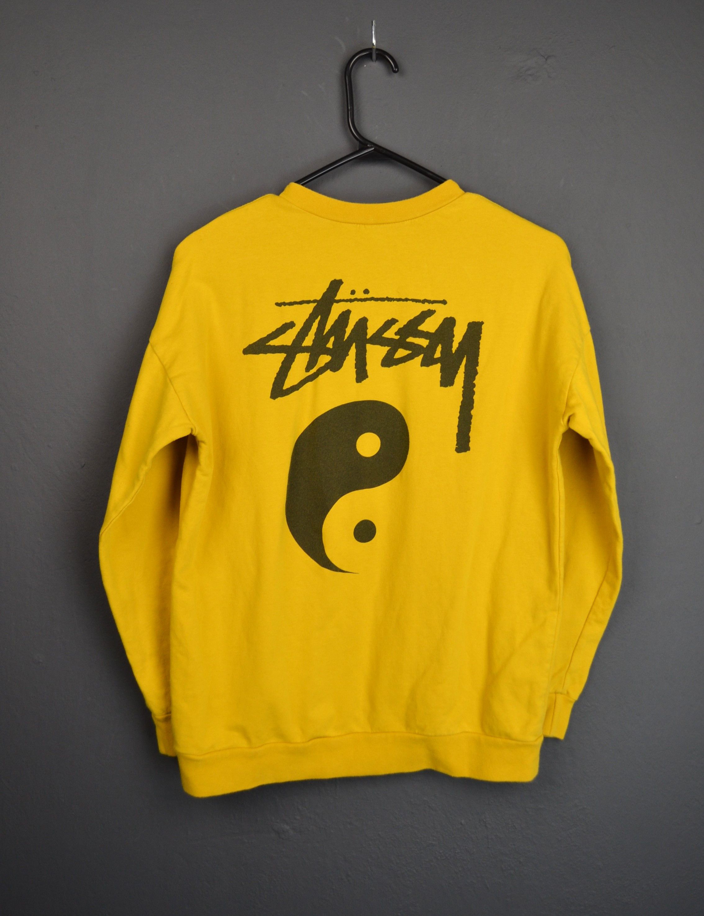 Stussy Stussy XS Yin-Yang Logo Sweatshirt Logo Yellow Made in USA Size US XS / EU 42 / 0 - 1 Thumbnail