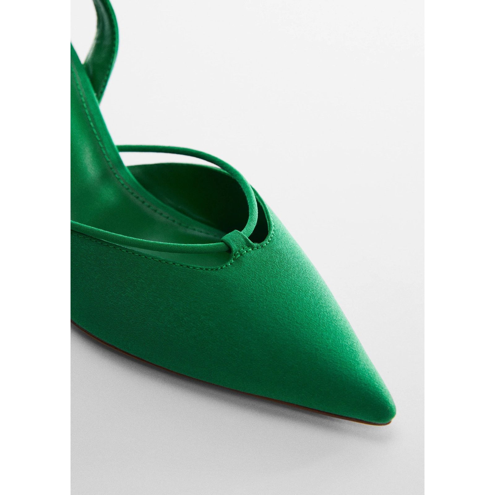 Mango Mango Green Lace Up Slingback Pointed Toe Heels NWT Size US 7.5 / IT 37.5 - 9 Thumbnail