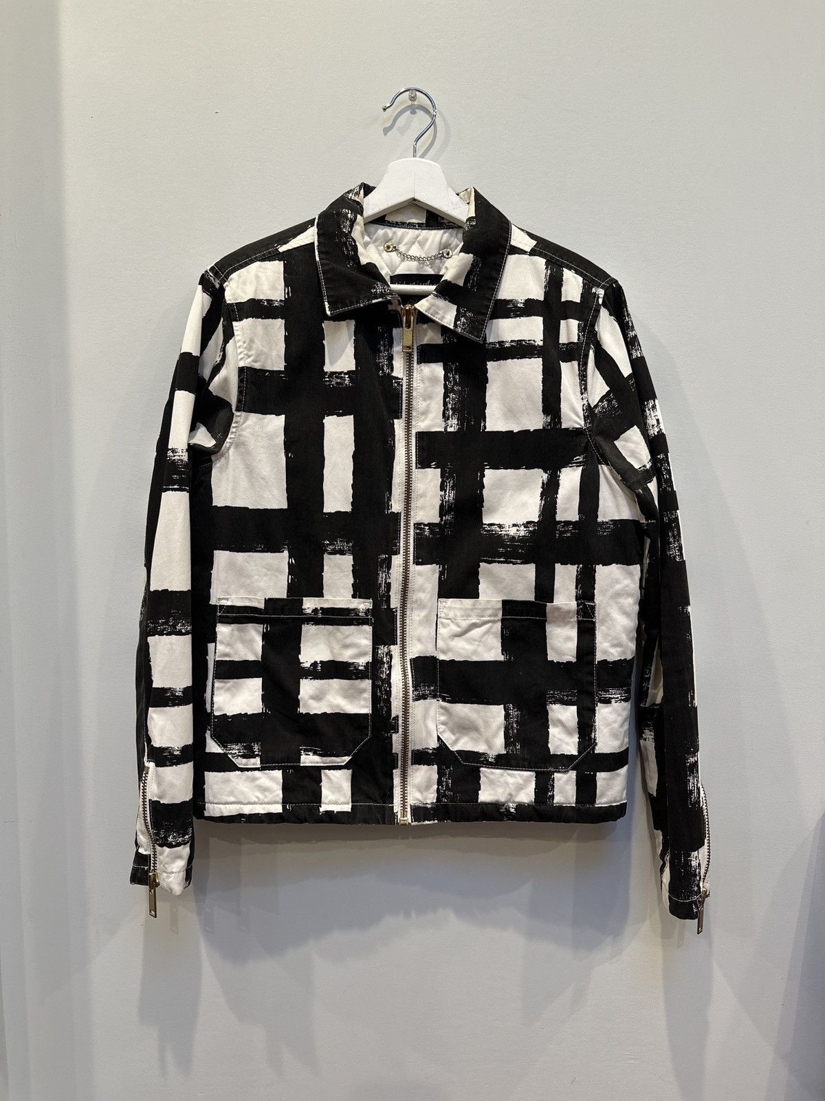 Other Paintbrush Grid Cotton Jacket W Quilted Lining Size US S / EU 44-46 / 1 - 7 Thumbnail