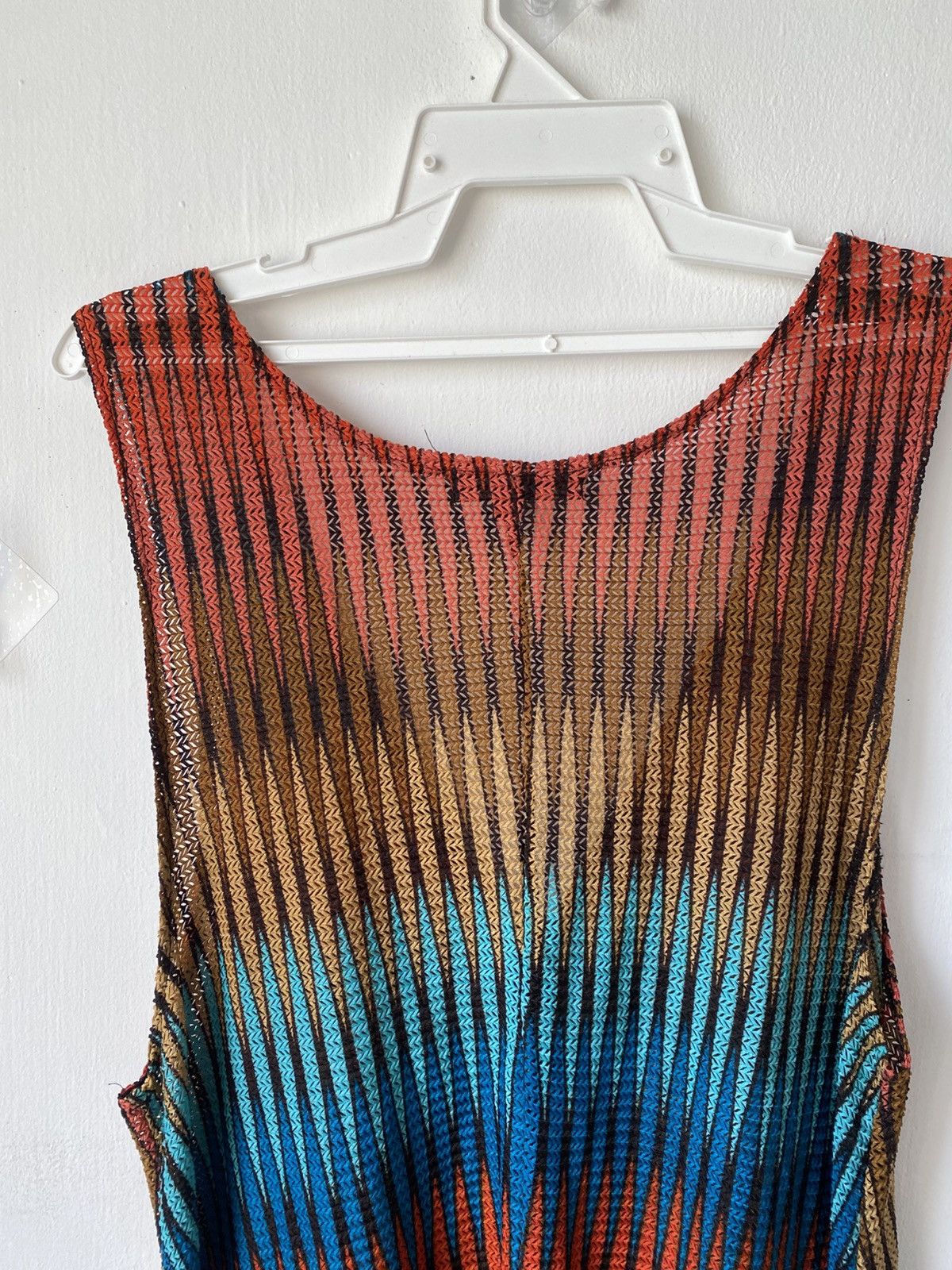 Vintage Boho Chic Sleeveless blouse Wooden Button & Front Pockets Size M / US 6-8 / IT 42-44 - 10 Thumbnail