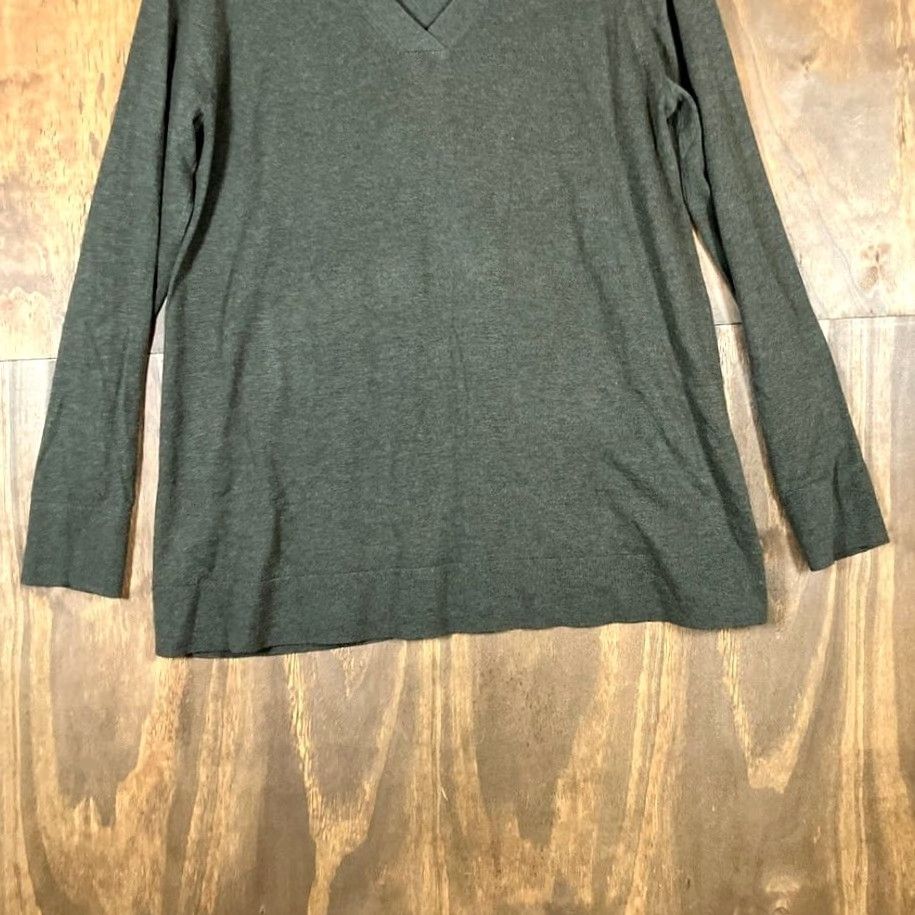 Loft LOFT Outlet Womens Sweater Green V Neck Long Sleeve Pullover Casual Large Size L / US 10 / IT 46 - 3 Thumbnail