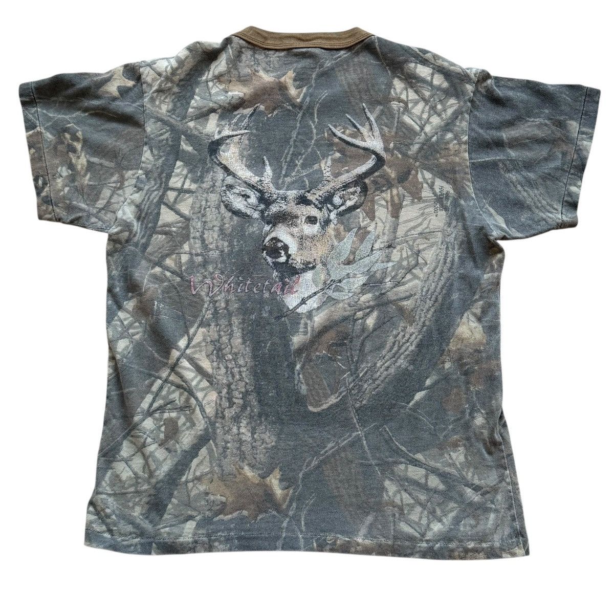 Vintage vintage camo ringer pocket tee with deer graphics Size US L / EU 52-54 / 3 - 2 Thumbnail
