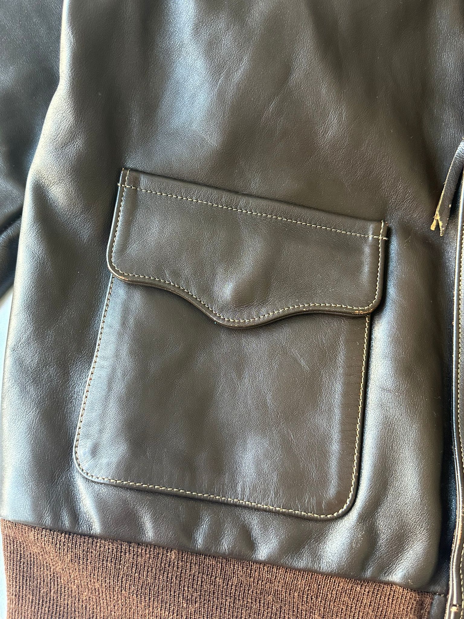 The Real McCoy's Type A-2 Horsehide Brown Size 44 Size US L / EU 52-54 / 3 - 4 Thumbnail