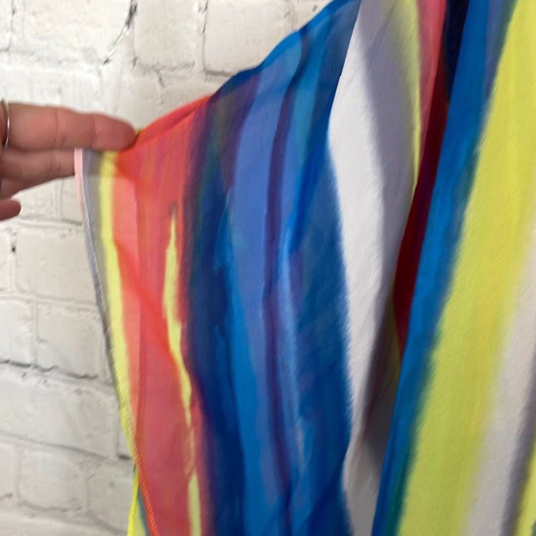 Rainbow Karlie Dress One Sleeve Multicolor Rainbow A-Line Midi Women S Small Rainbow Dress Short Description Size S / US 4 / IT 40 - 2 Thumbnail