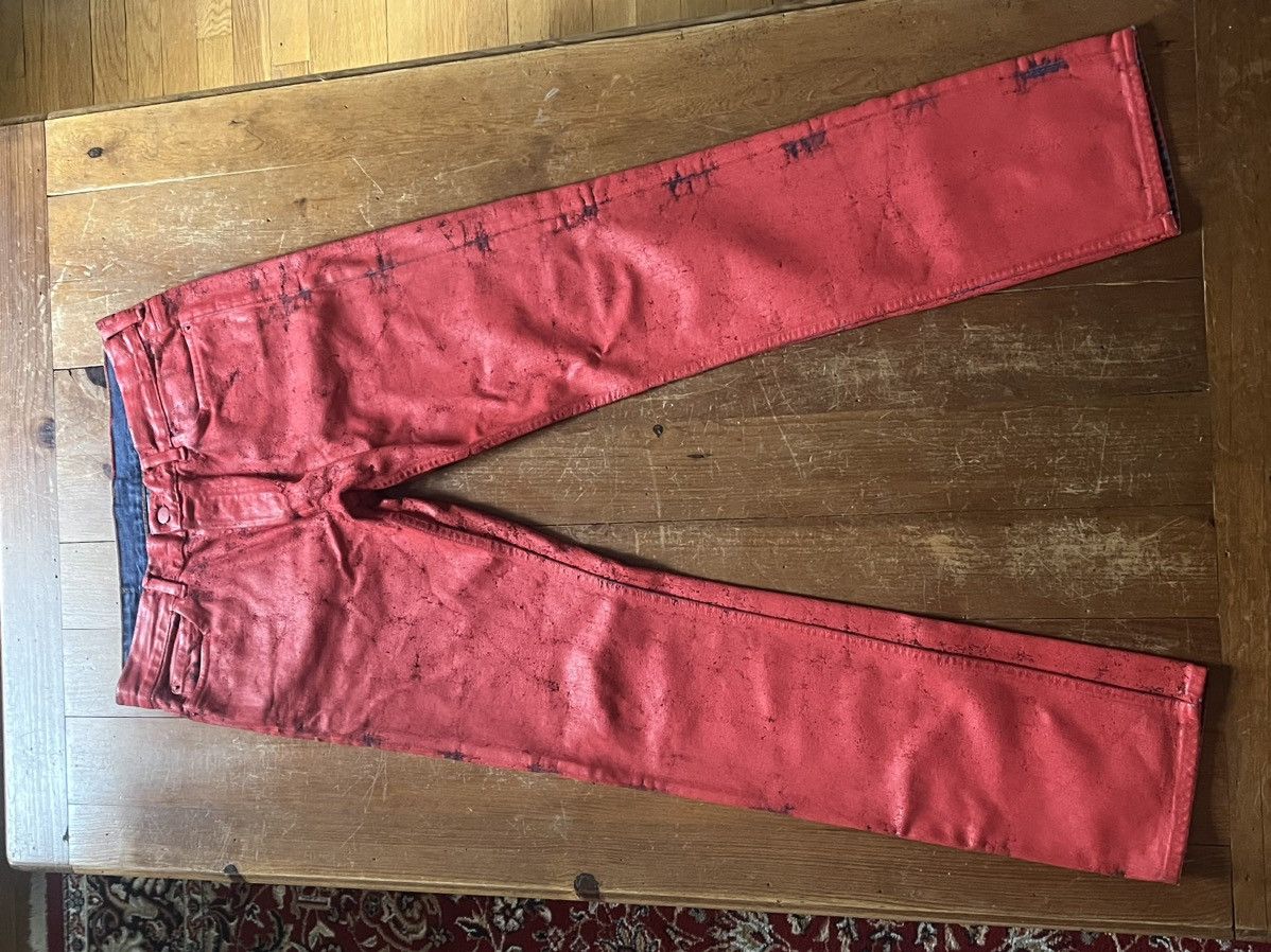 Image of Maison Margiela Margiela H&m Red Paint Pants, Men's (Size 30)