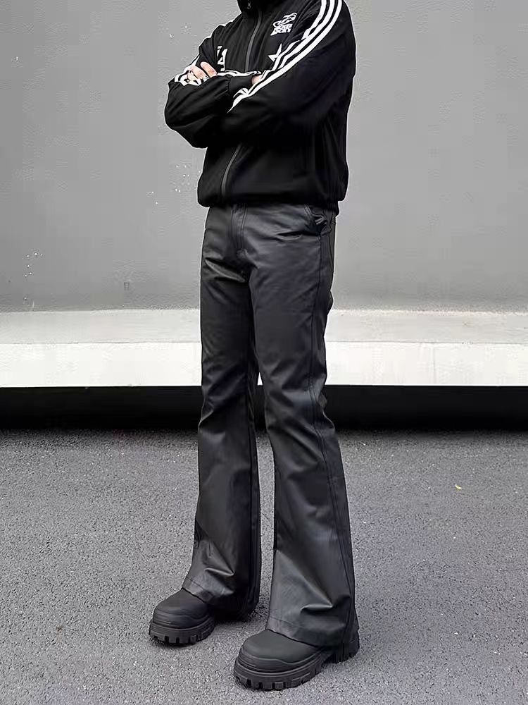 Jean Black casual leather pants Size US 32 / EU 48 - 1 Thumbnail