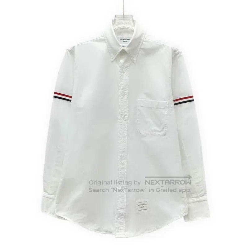 Thom Browne Thom Browne White double-breasted cotton shirt Size US M / EU 48-50 / 2 - 1 Thumbnail
