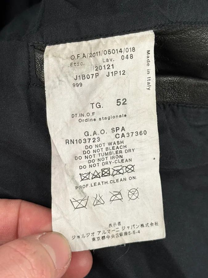 Emporio Armani SS2012 Emporio Armani Black Biker Leather Jacket Size US M / EU 48-50 / 2 - 11 Thumbnail