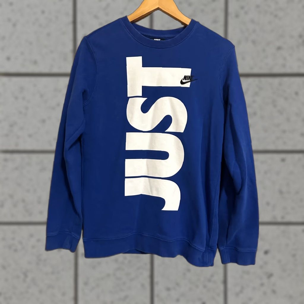 Nike Nike Sweatshirt Shirt Unisex Adults Small Blue Pullover Round Neck Logo Crewneck Long Sleeve Regular Size US S / EU 44-46 / 1 - 1 Thumbnail