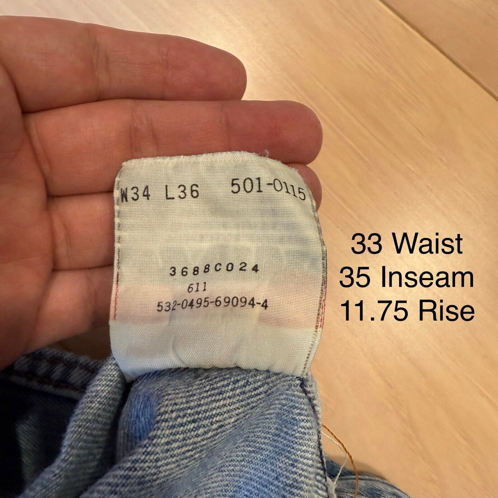 Levi's × Vintage Vintage Levis 501 Jeans 33 Blue Denim Made in USA Workwear Size US 33 - 6 Thumbnail
