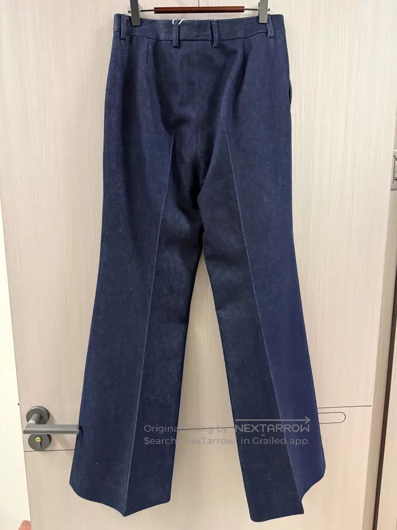 Loro Piana Loro Piana Solid Color Wide Leg Jeans - Cotton Size 28" / US 6 / IT 42 - 2 Thumbnail