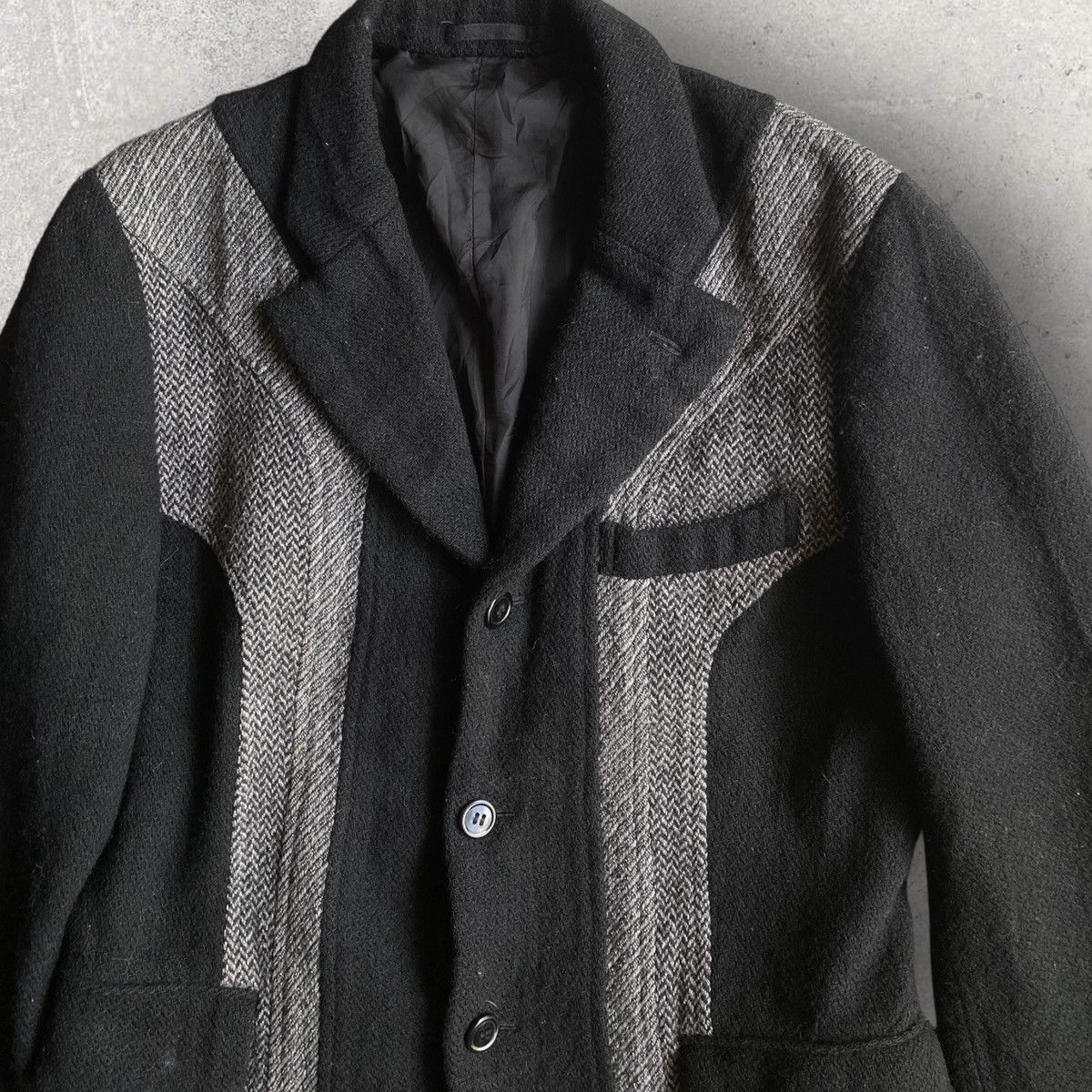 Comme des Garcons Fall03 Runway Black Wool Dye Blazer Size US S / EU 44-46 / 1 - 5 Thumbnail