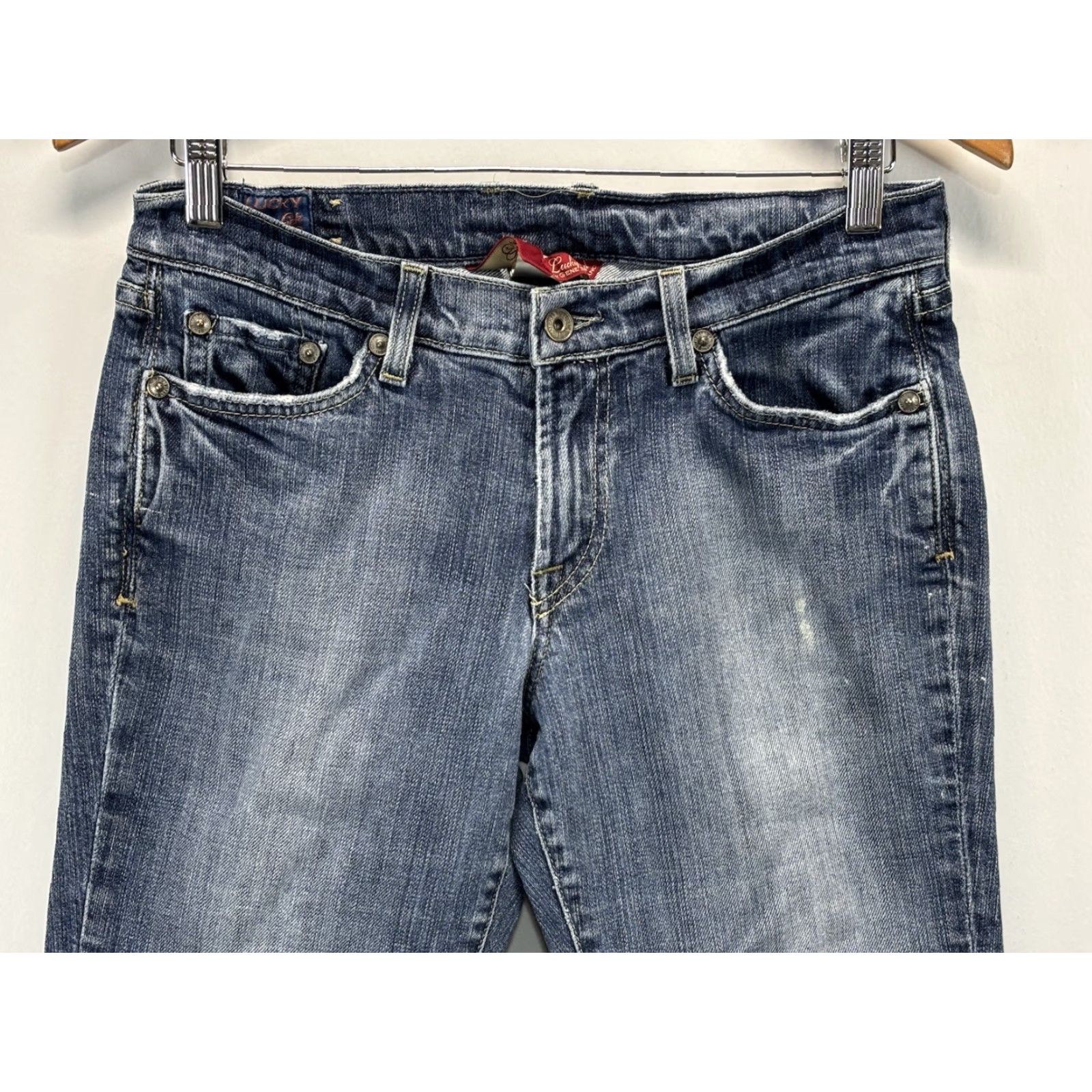 Lucky Brand VINTAGE Lucky Brand Capri Jeans Crop Dungarees Women’s Sz 6 28 Made USA Retro Blue Denim Capri Jeans Womens Size 28" / US 6 / IT 42 - 2 Thumbnail