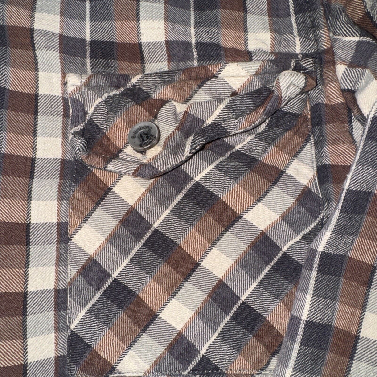 Billabong × Vintage Y2K Billabong Full Zip Flannel Shirt Brown Large 20x26.5 Size US L / EU 52-54 / 3 - 2 Thumbnail