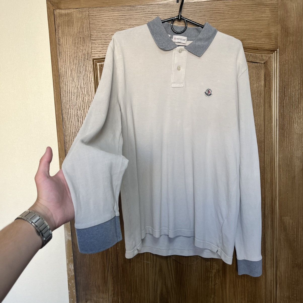 Moncler Moncler Polo Long Sleeve Size US XL / EU 56 / 4 - 2 Thumbnail
