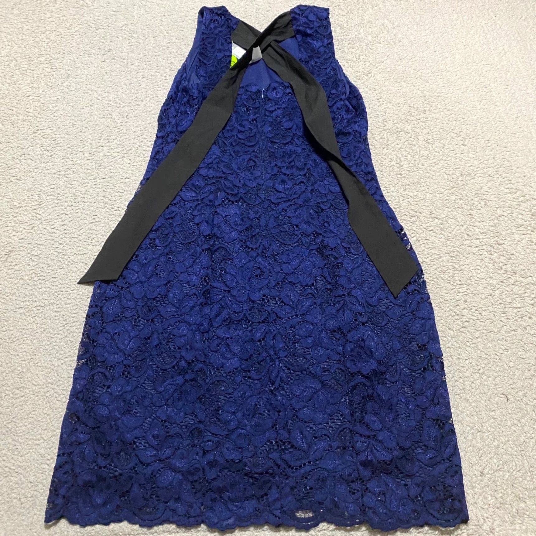 Sam Edelman NWT Sam Edelman Womens Dress Navy Blue Lace Floral Back Tie Sleeveless New sz 10 Size L / US 10 / IT 46 - 2 Thumbnail