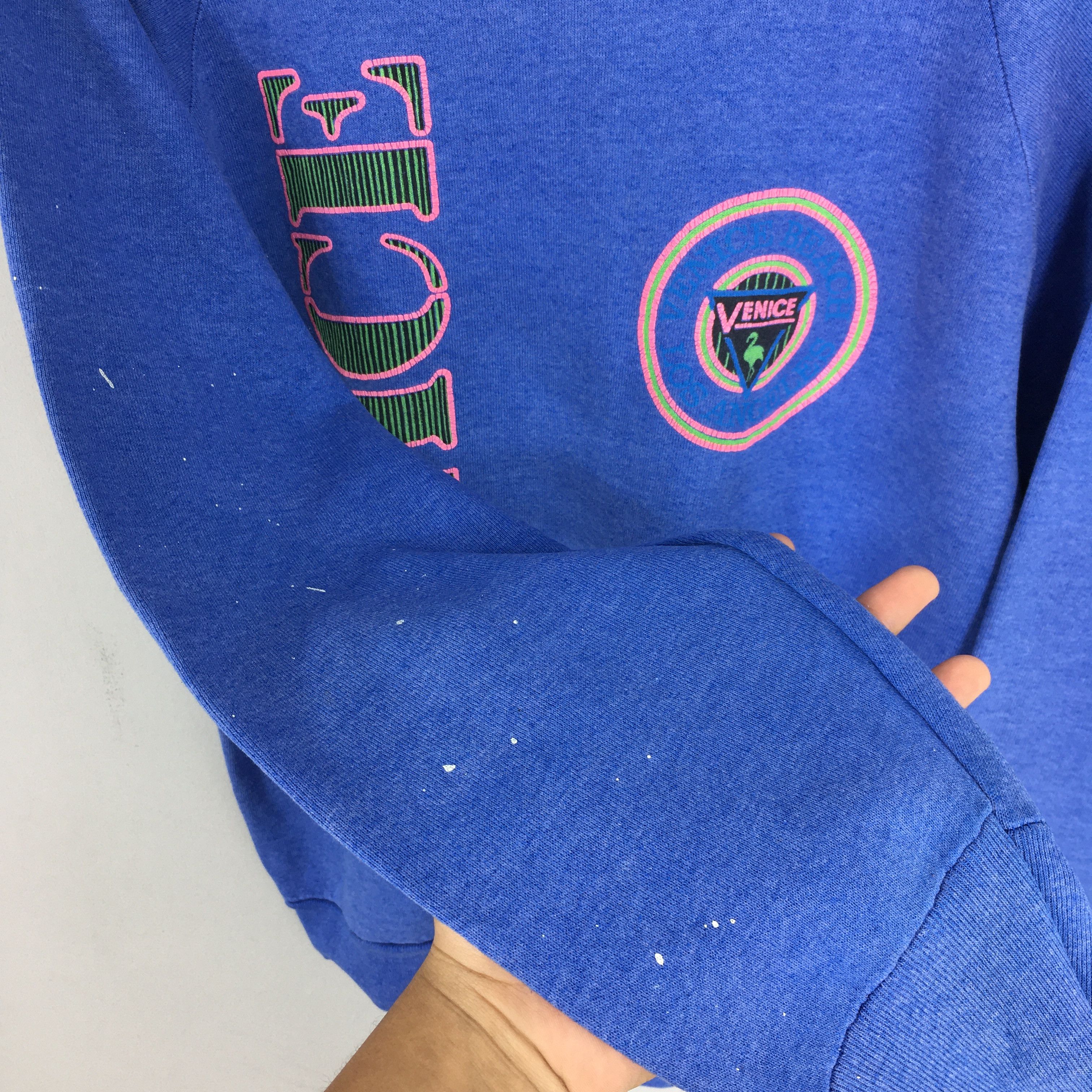 Vintage Vintage 90's Venice Italia Blue Sweatshirt Large Size US L / EU 52-54 / 3 - 5 Thumbnail