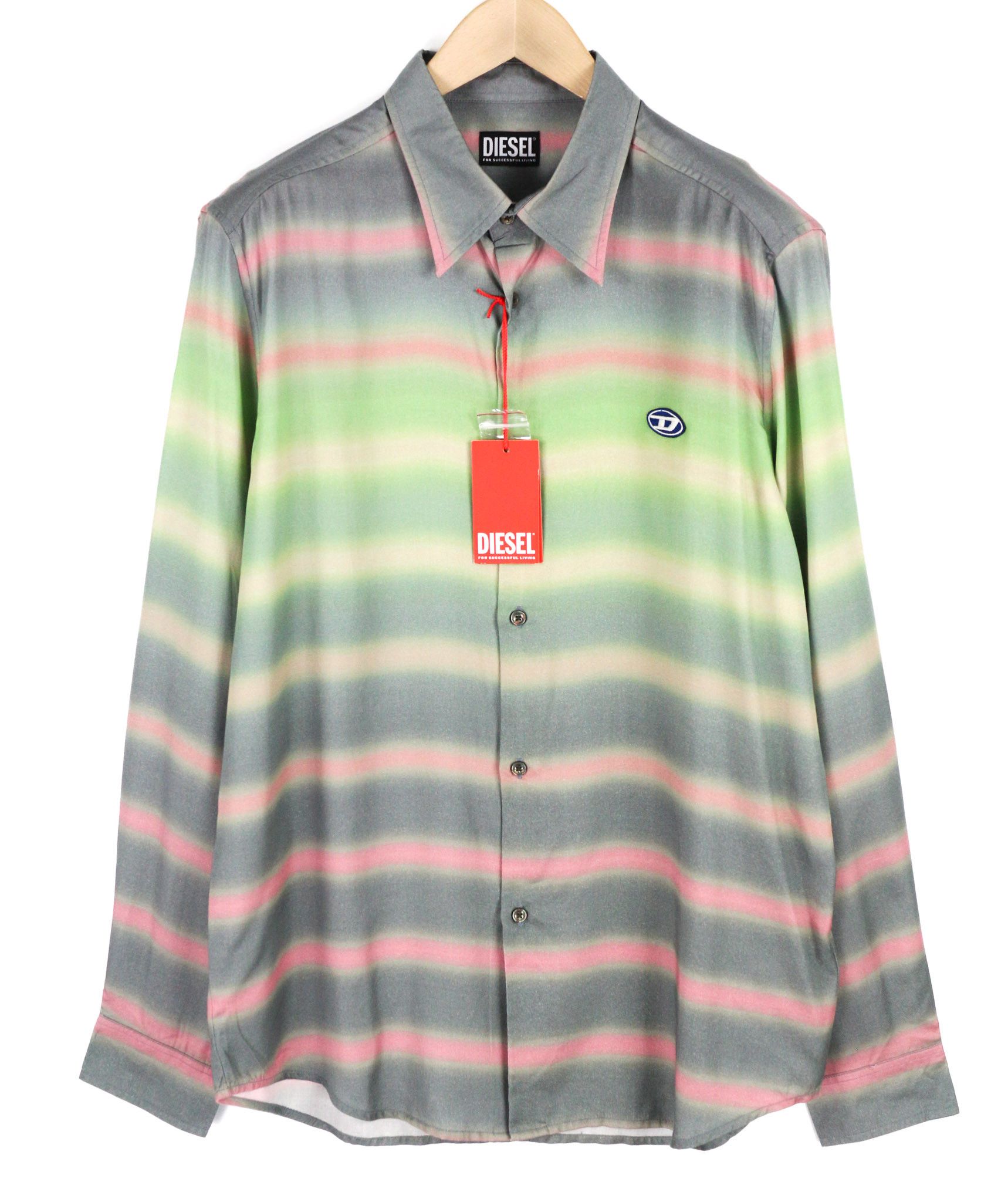 Diesel S-TUCKER-STRIPE XL Patterned Buttoned Logo 40495 Size US XL / EU 56 / 4 - 1 Thumbnail