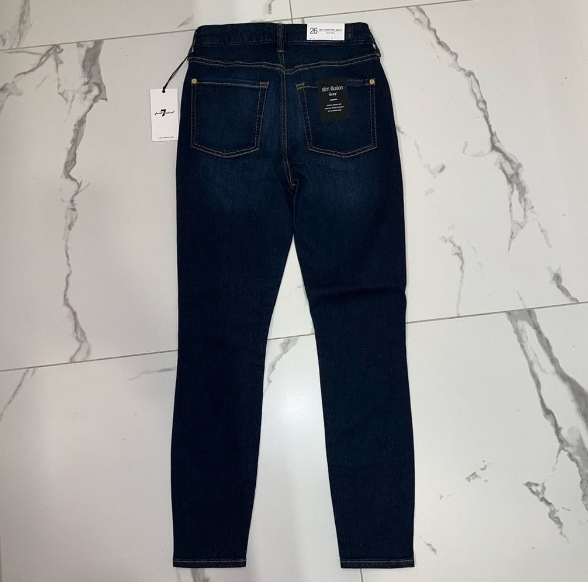 7 For All Mankind 7 For All Mankind Slim Illusion Luxe Super Skinny Jeans Size 26" / US 2 / IT 38 - 5 Thumbnail