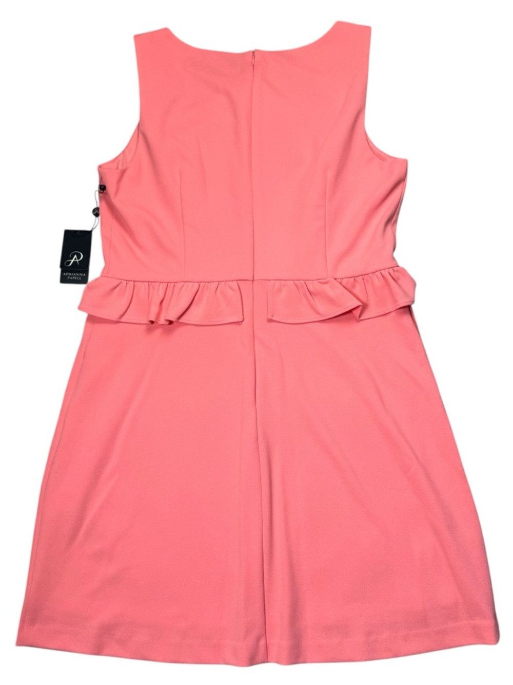 Adrianna Papell NWT New $129 Adrianna Papell Boat-Neck Ruffle-Waist Sheath Size XXL / US 16-18 / IT 52-54 - 4 Thumbnail