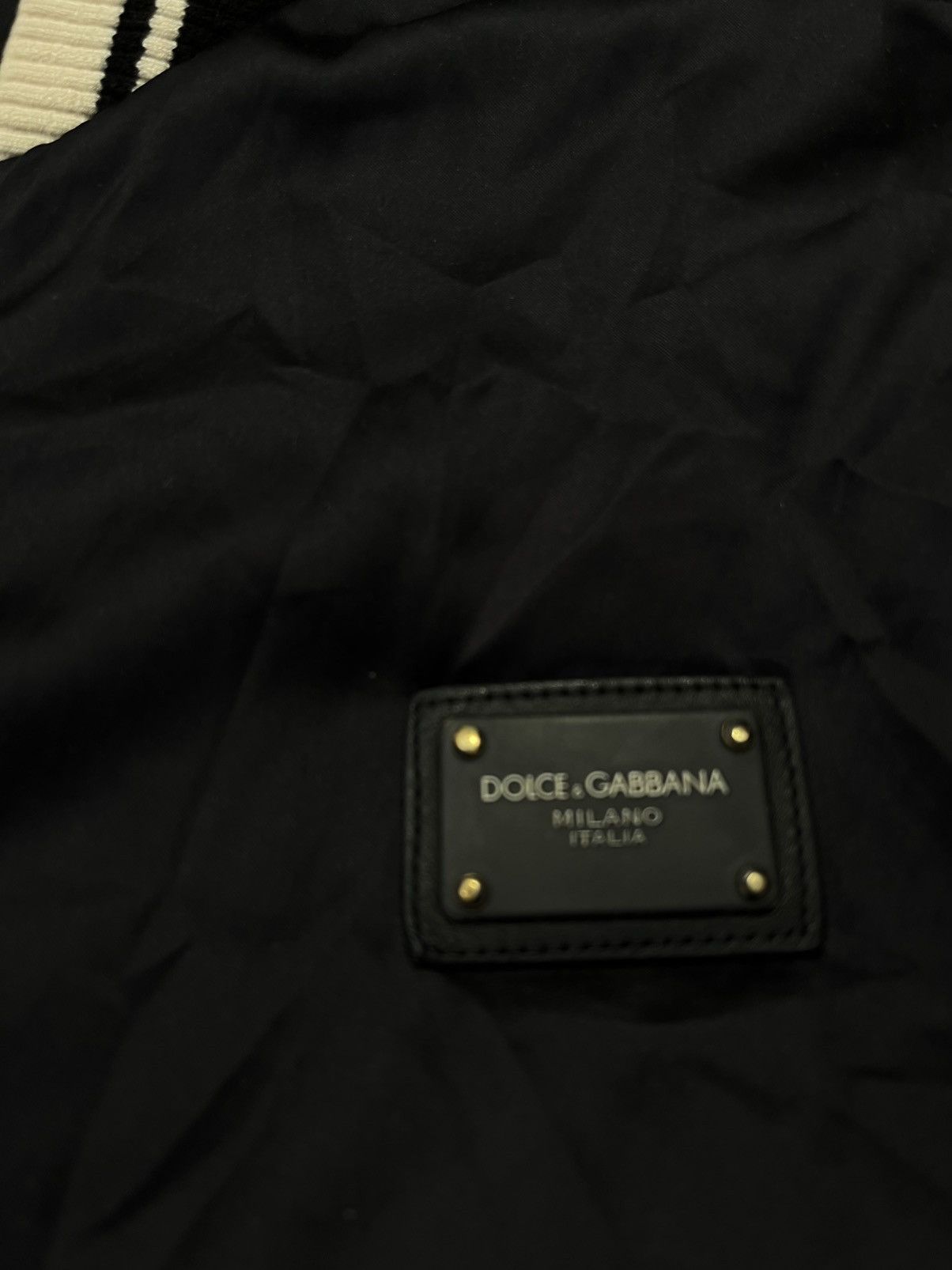 Designer × Dolce & Gabbana × Vintage Dolce & Gabbana Black Jacket With Leather and Cashmere Size US M / EU 48-50 / 2 - 4 Thumbnail