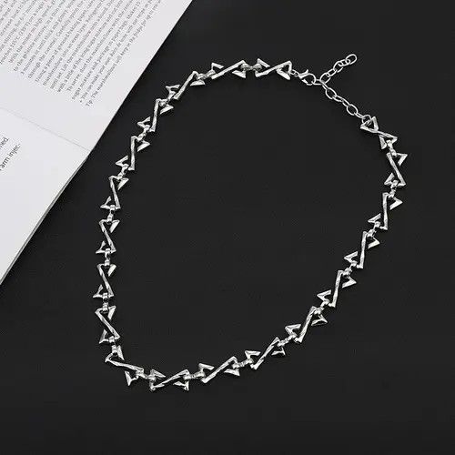 Designer × Jewelry Titanium Steel Link Chain Necklace for Men Women Size ONE SIZE - 3 Thumbnail