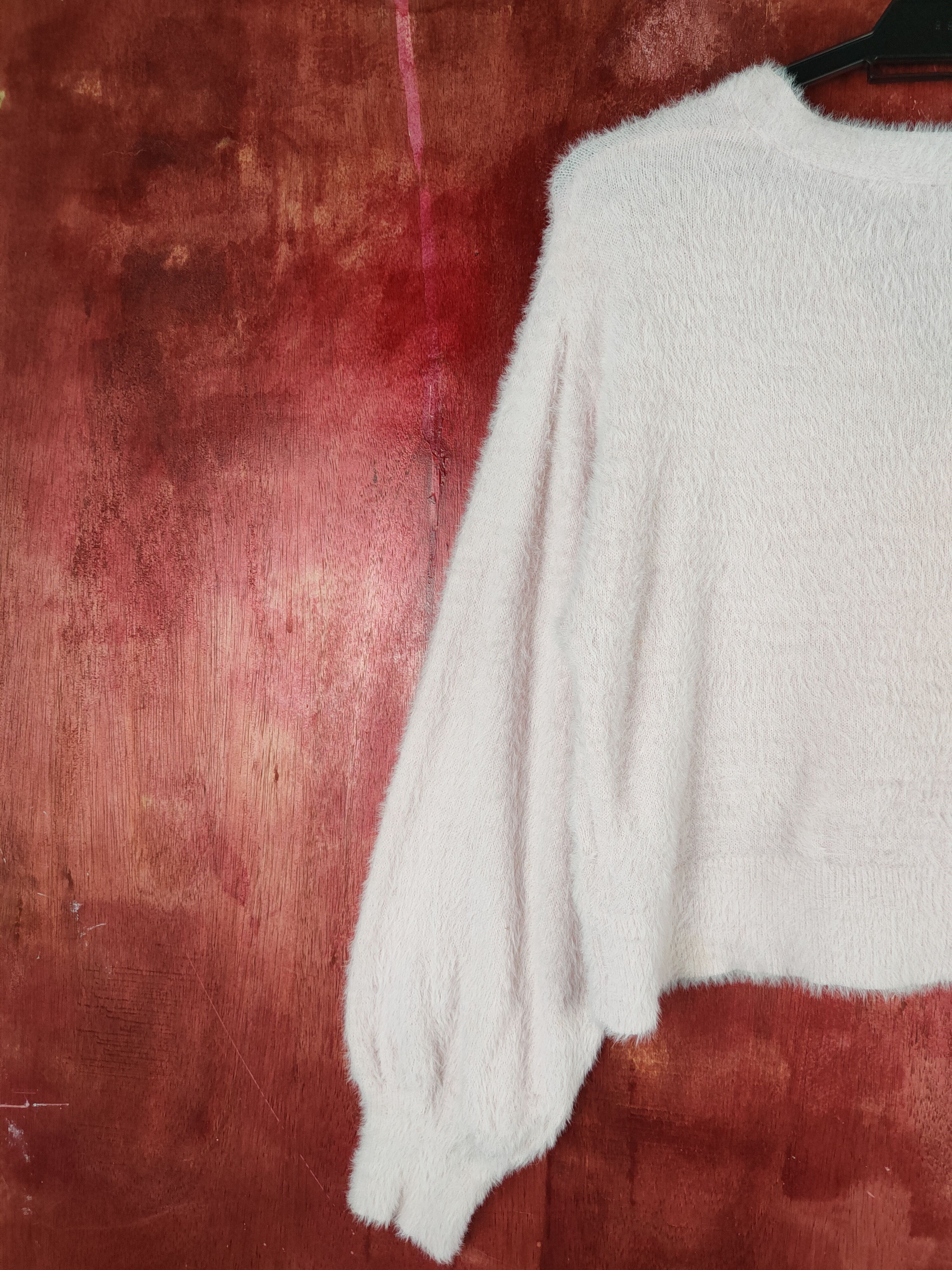 Vintage Vintage 💥 Wego Light Pink Fur Mohair Knitwear Cardigan Size M / US 6-8 / IT 42-44 - 10 Thumbnail