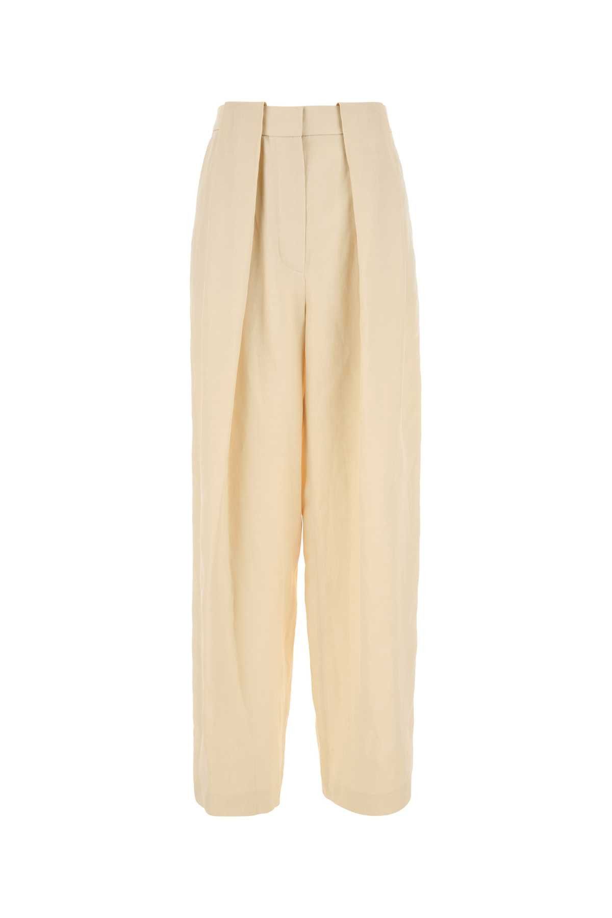 Stella McCartney Cream Viscose Blend Wide-Leg Pant Size 26" / US 2 / IT 38 - 1 Thumbnail